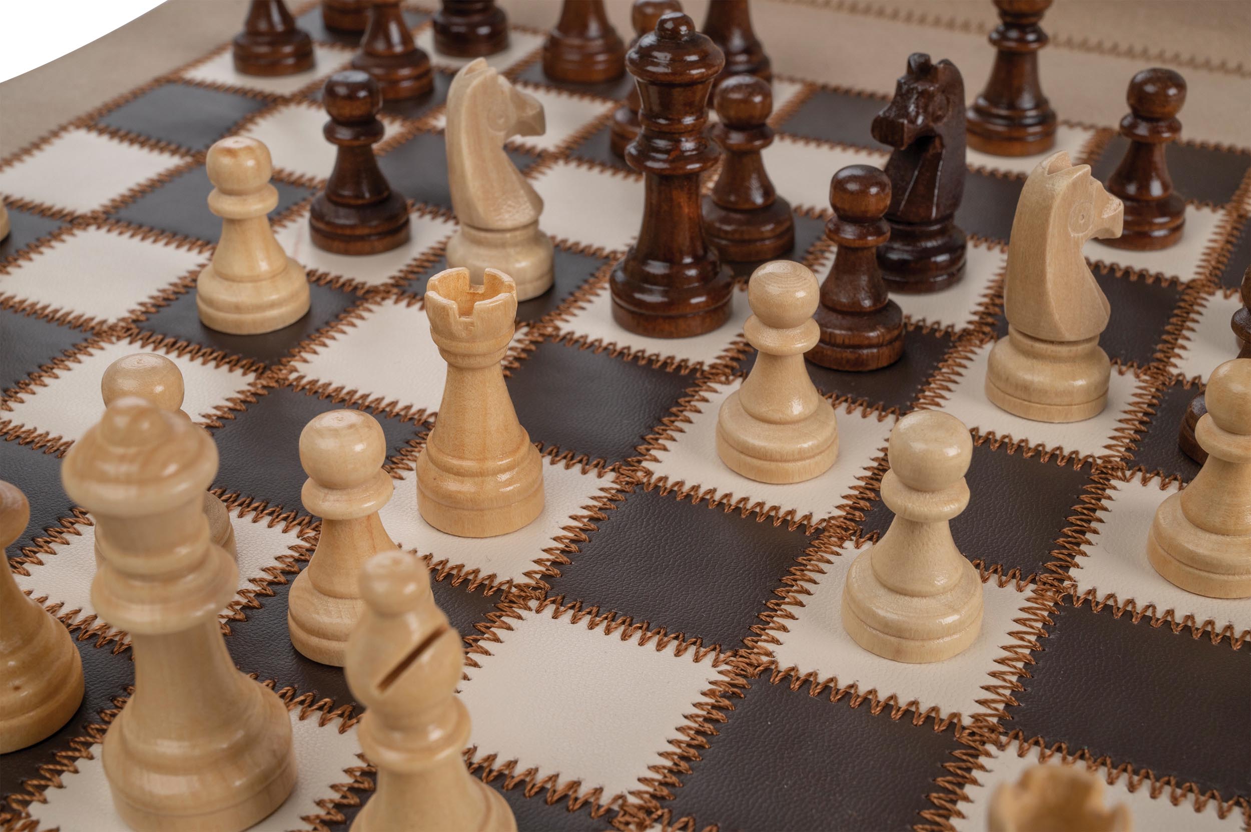 Chess Backgammon Checkers Set, travel, imitation leather, field 28 mm, magnetic