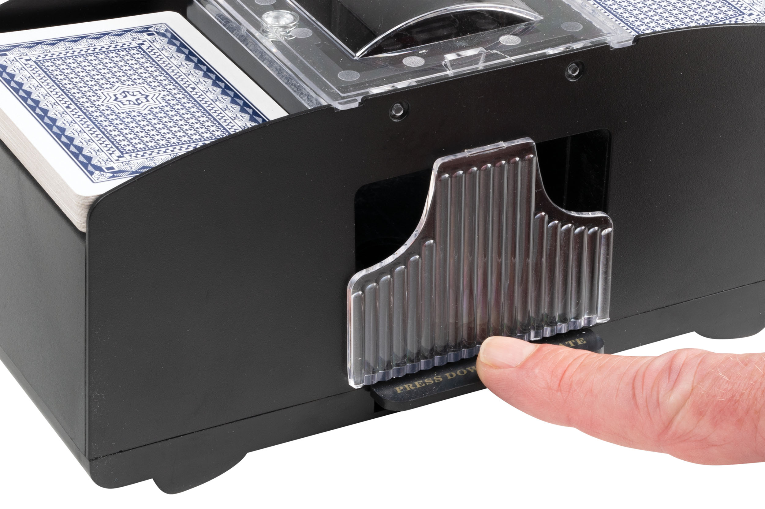 Automatic card shuffler, without playing cards