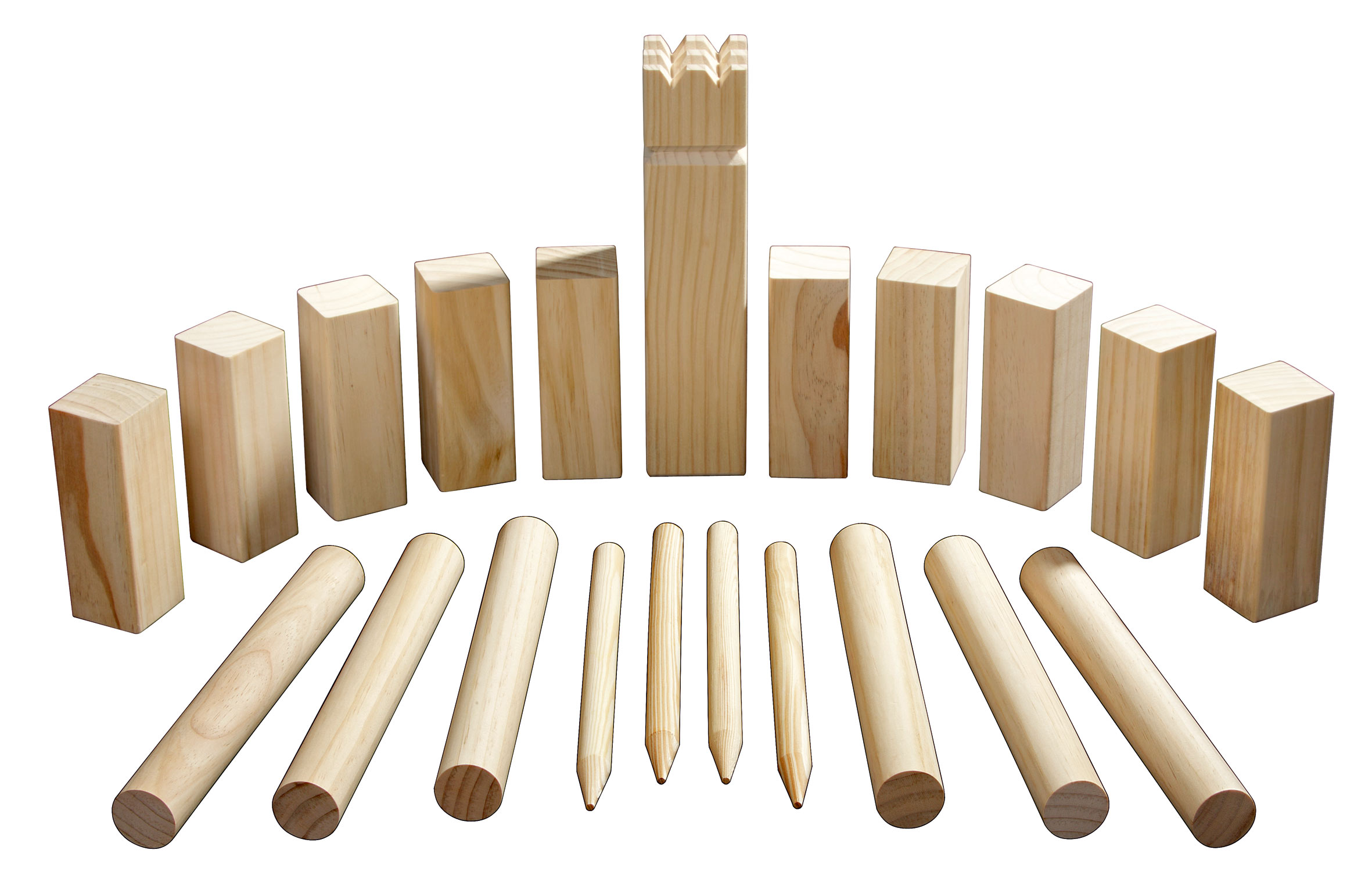 Kubb Game,  original size, pinewood, FSC 100%