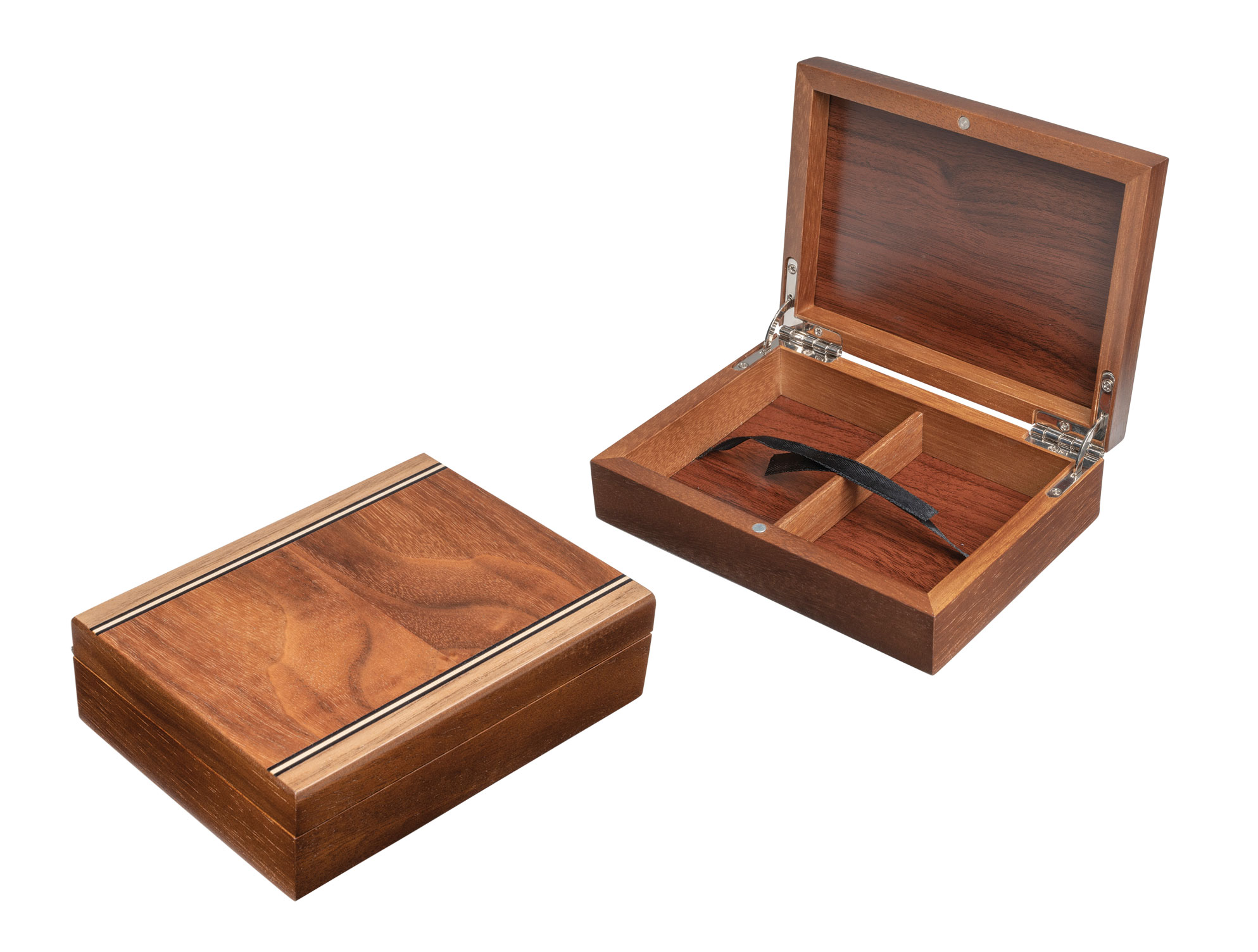 Box for playing cards, without content, dark optic, magnetic lock