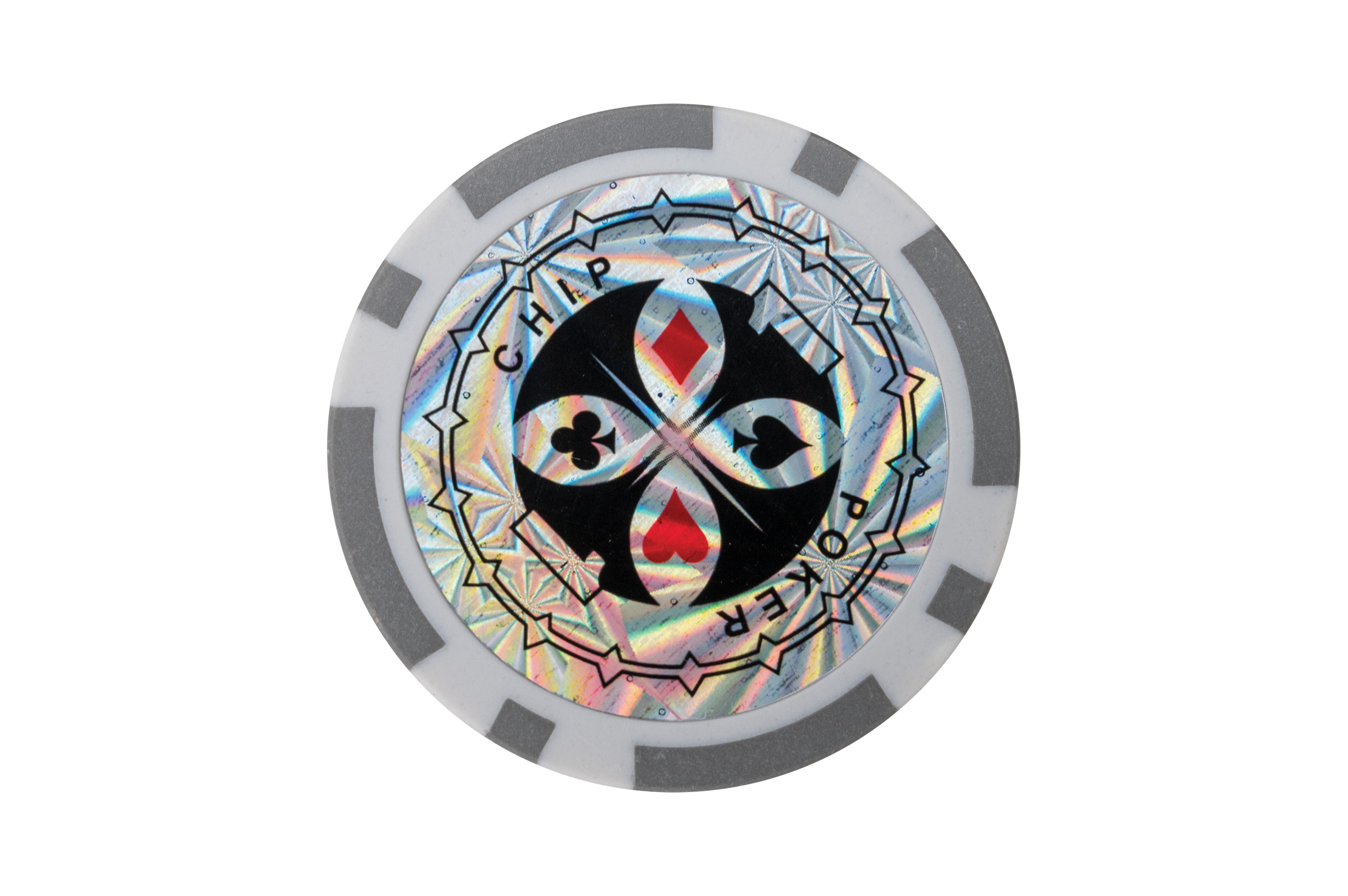 100 poker chips with plastic holder