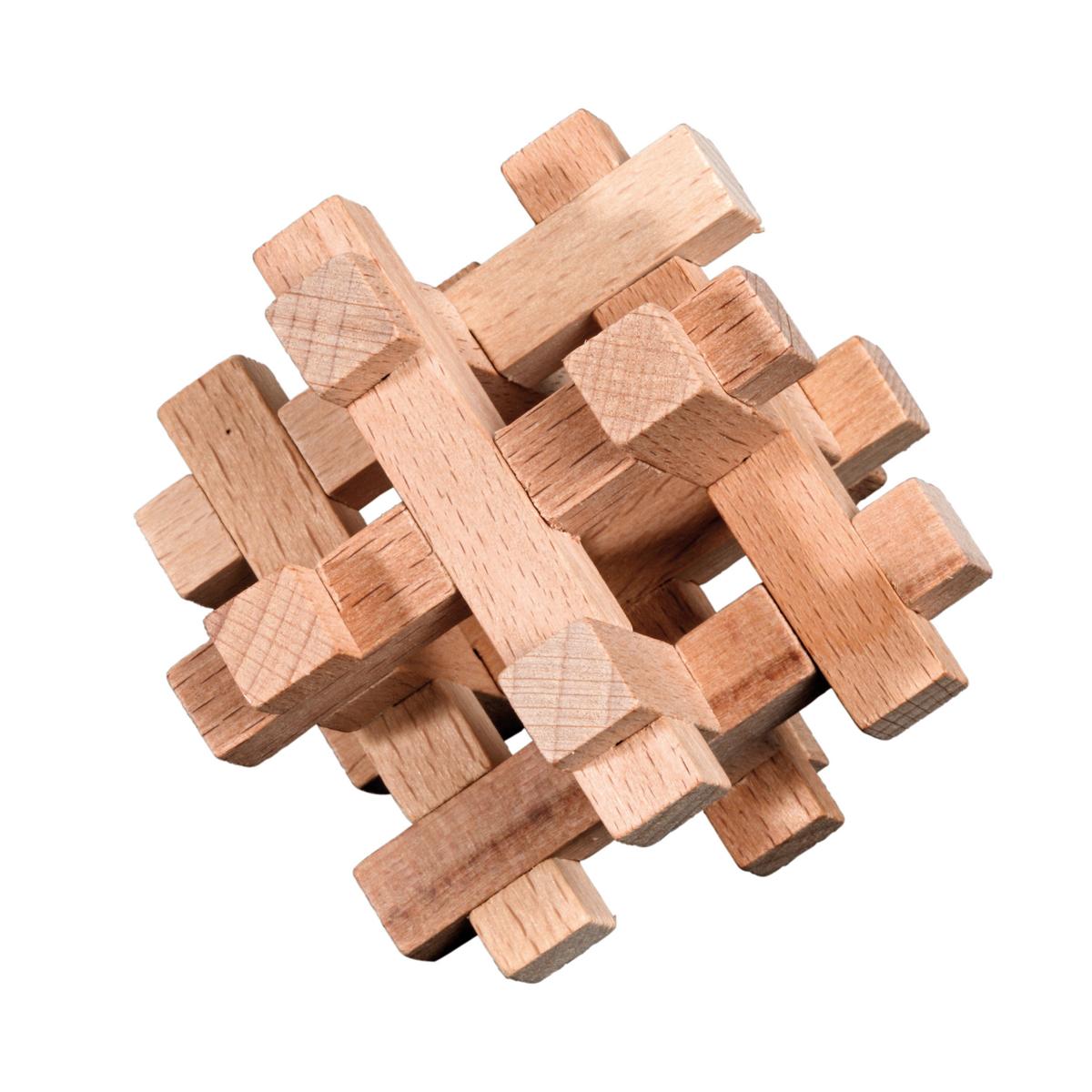 Puzzleset, number one, beech, 4 brainteasers