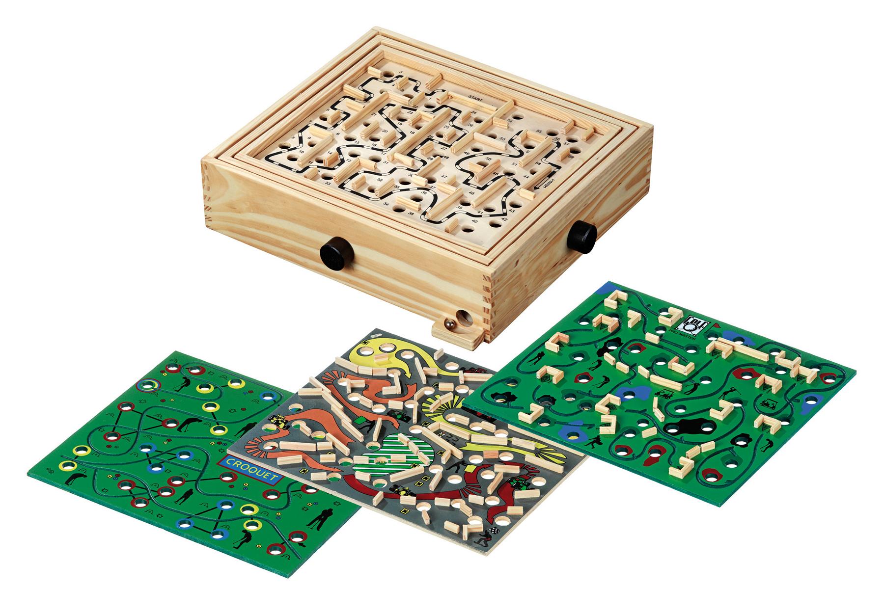 Gioco Del Labirinto In Legno Philos 3198 - Grande, 295x250 Mm, Gioco Di Abilità Per 1 Giocatore, Da 8 Anni In Su, In Pino, Fatto A Mano