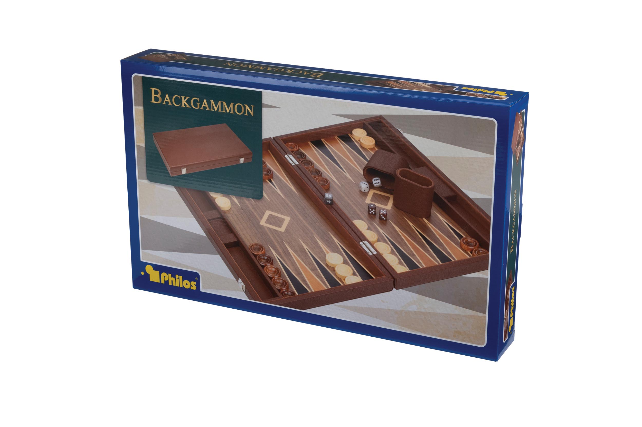 Backgammon Polyegos, groß, Kunstleder