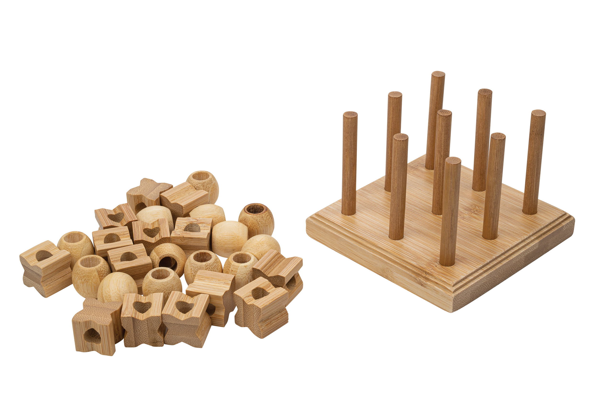 Tic Tac Toe, 3D, bamboo