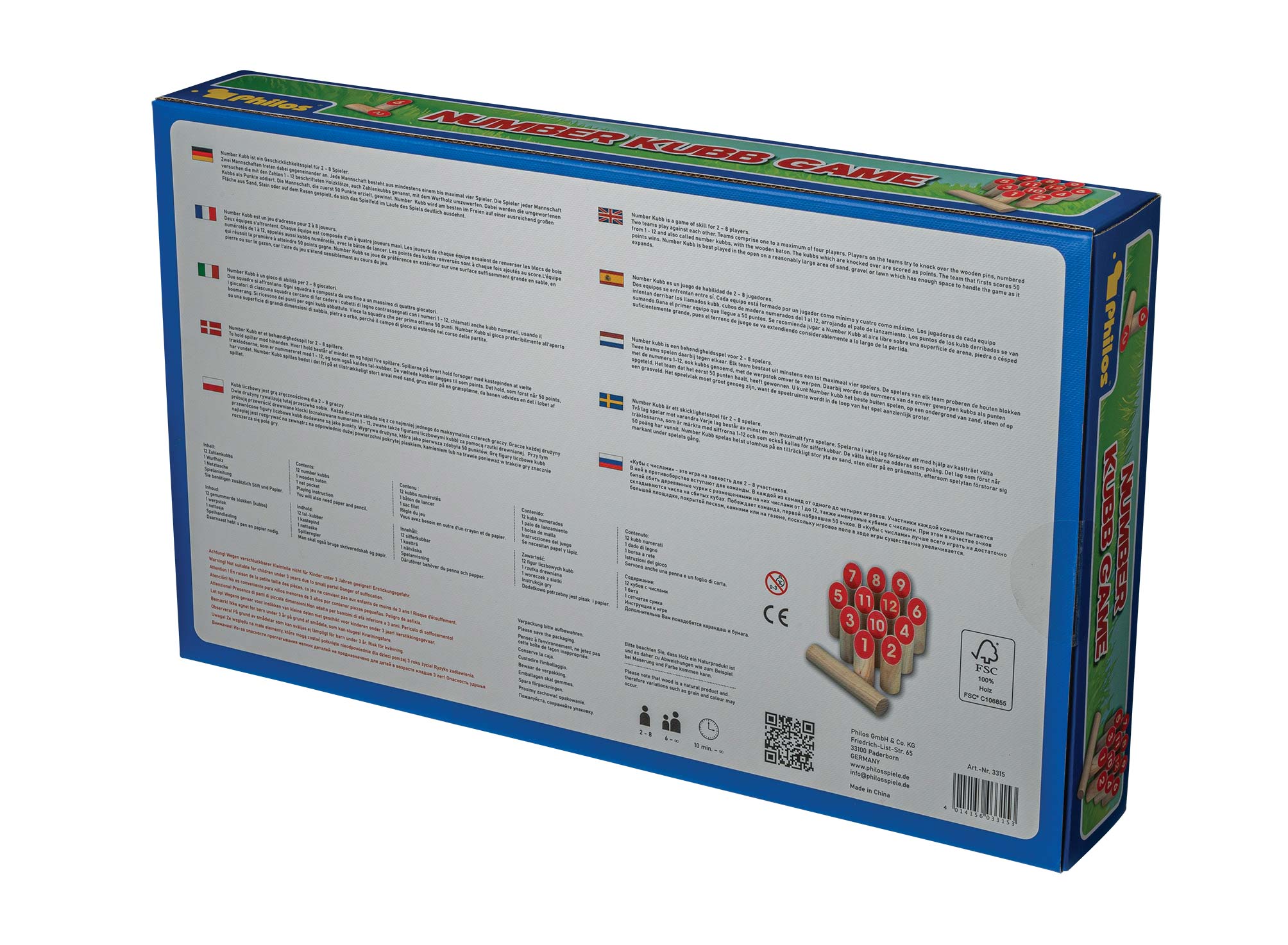 Number Kubb Game, FSC 100%