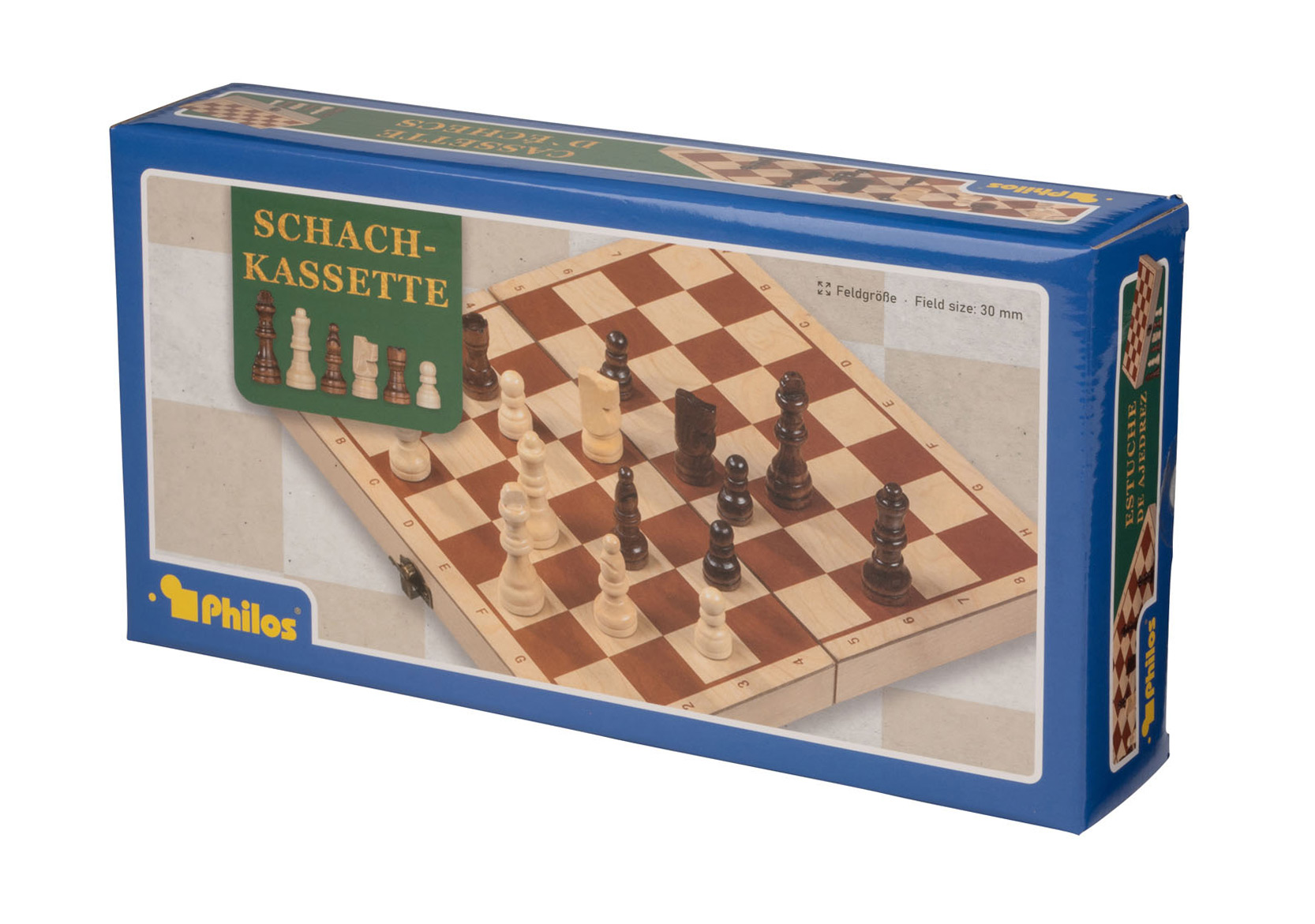 Chess cassette, field 30 mm, with numbers and letters