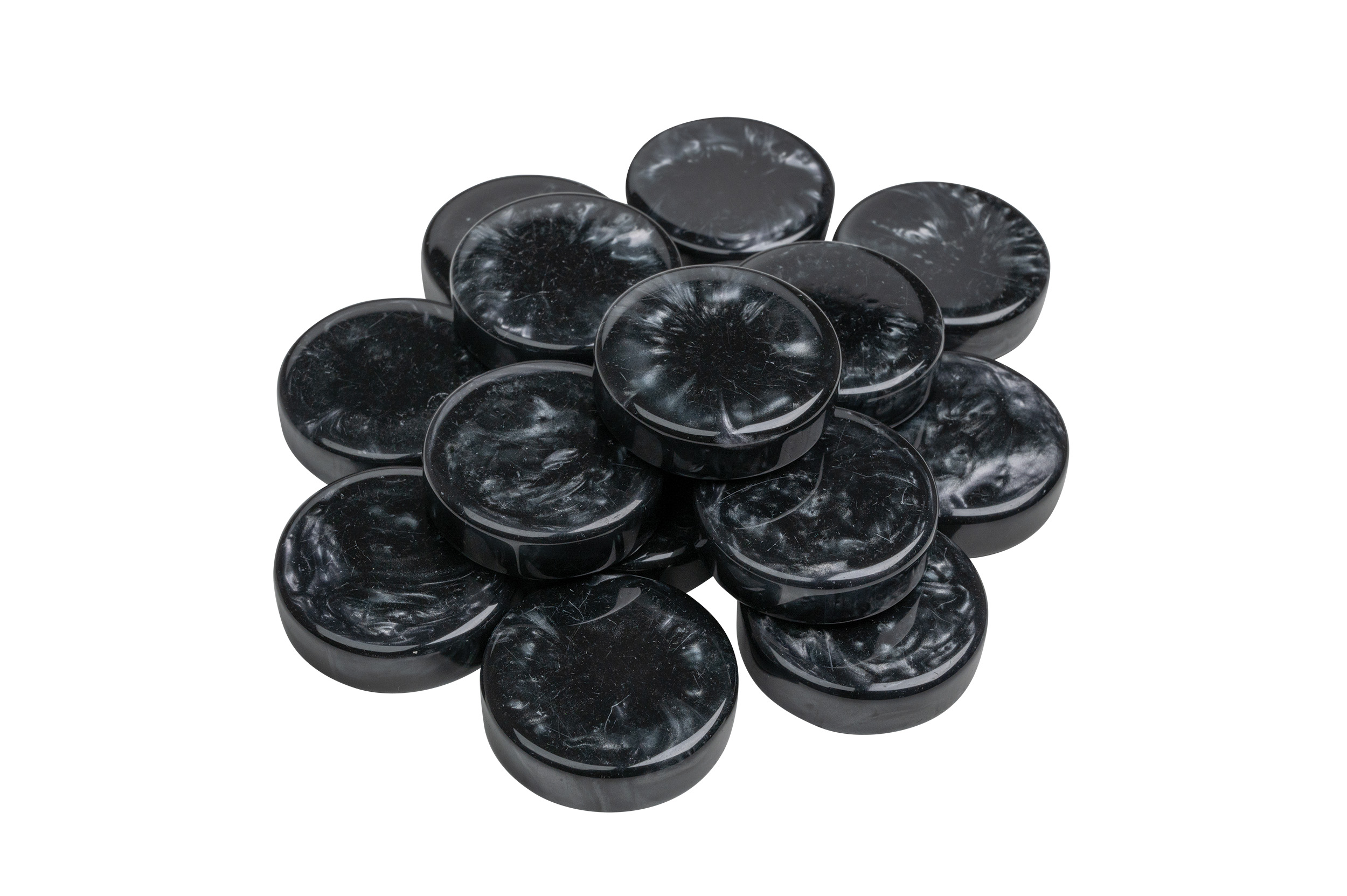 Backgammon, black, green, large, imitation leather