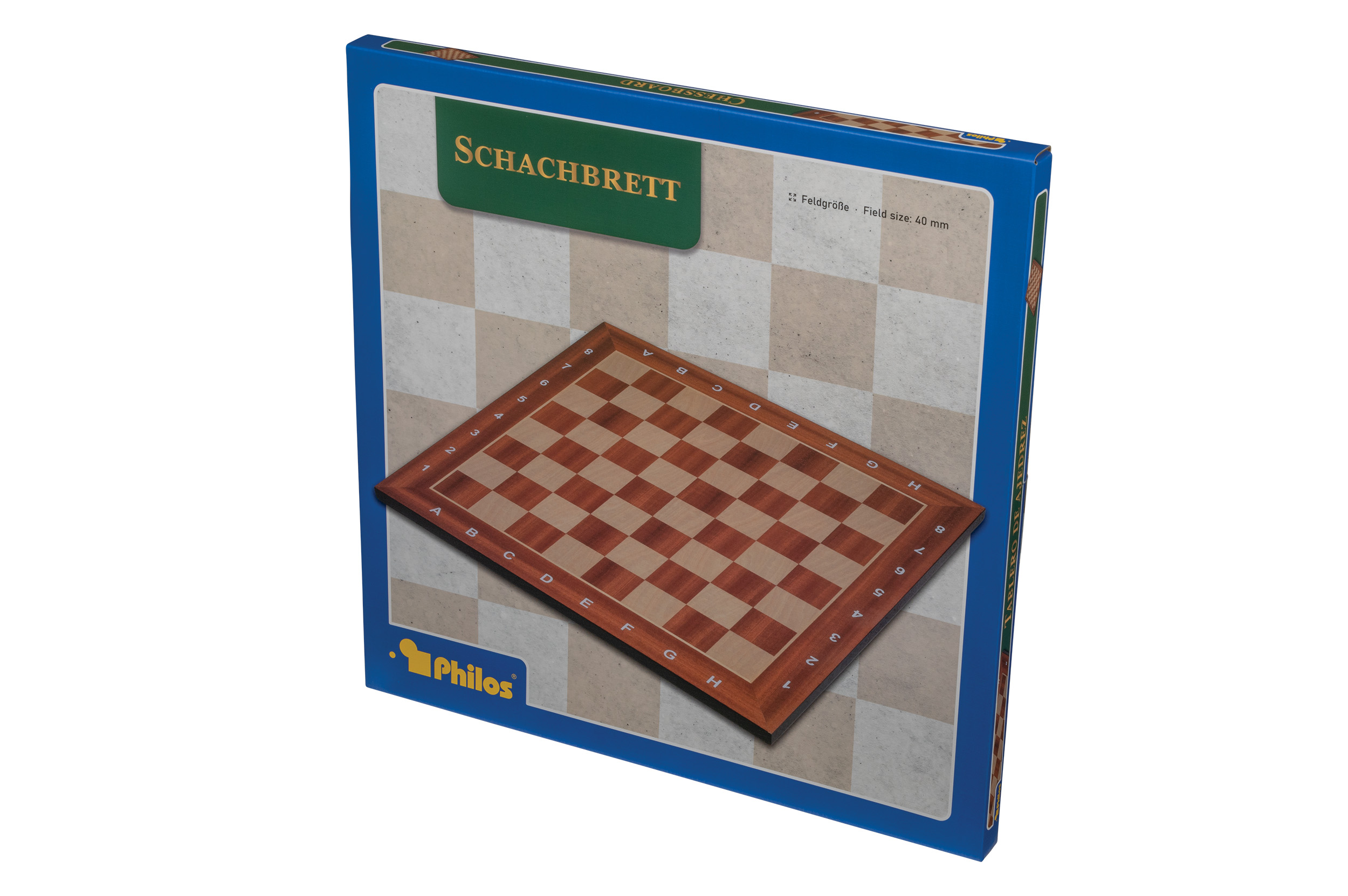 Chessboard Madrid, field 40 mm, with numbers and letters