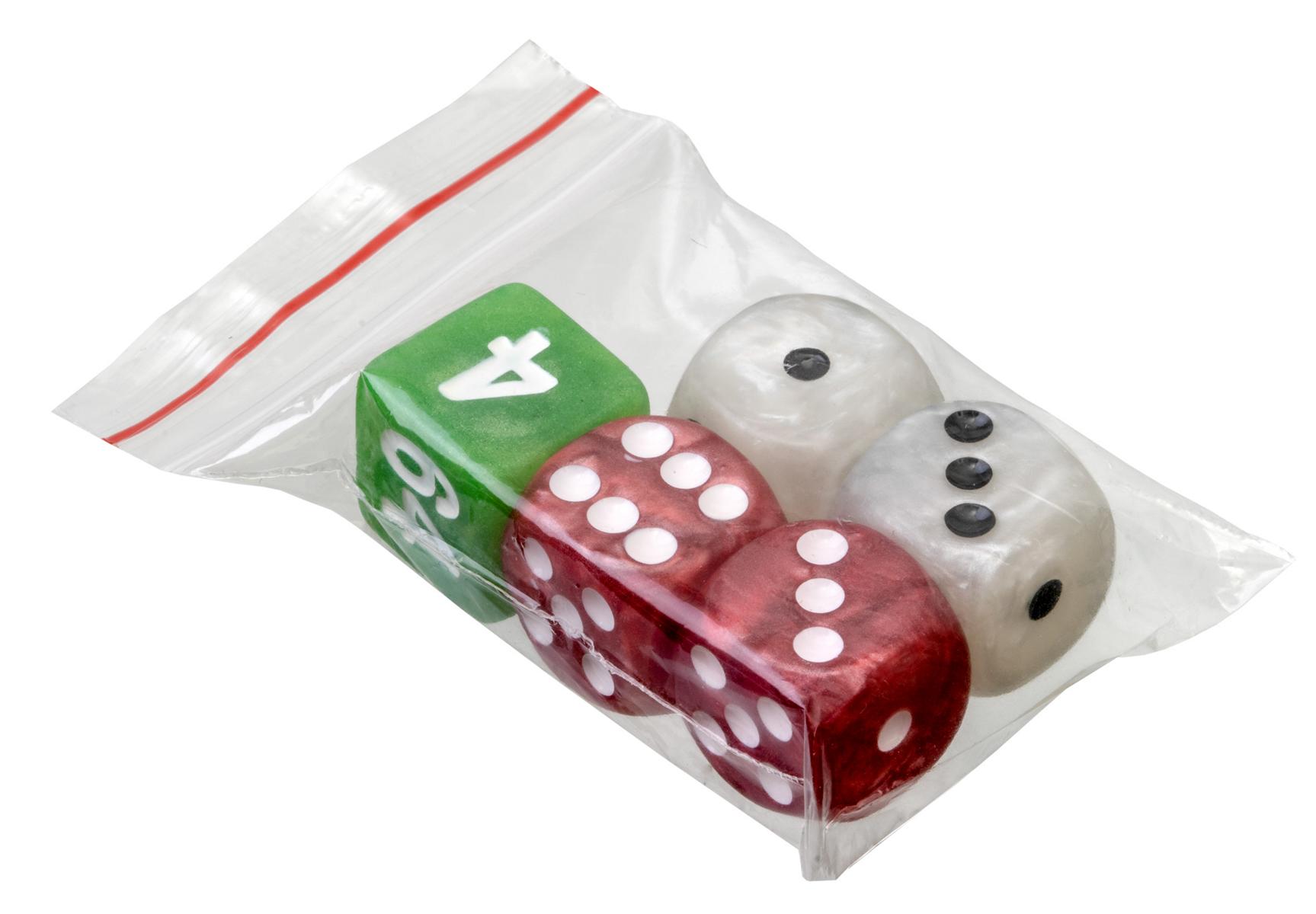 Backgammon-Spielsteine, medium, 28 x 8 mm, Kunststoff, rot/weiß