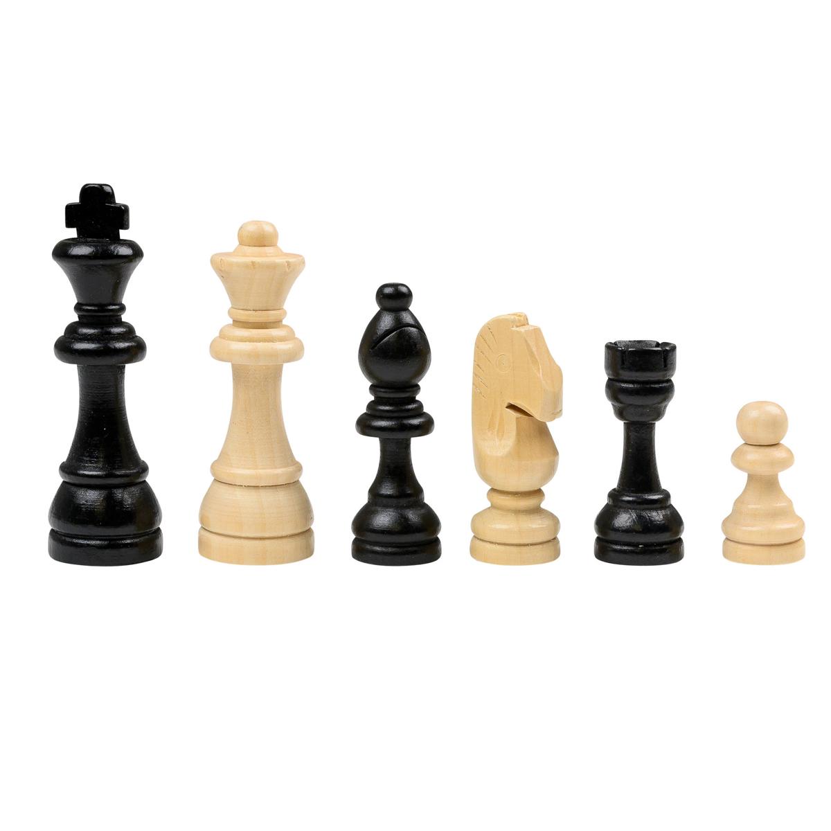 B-Goods, Chess Backgammon Checkers Set, field 50 mm, with carrying handle