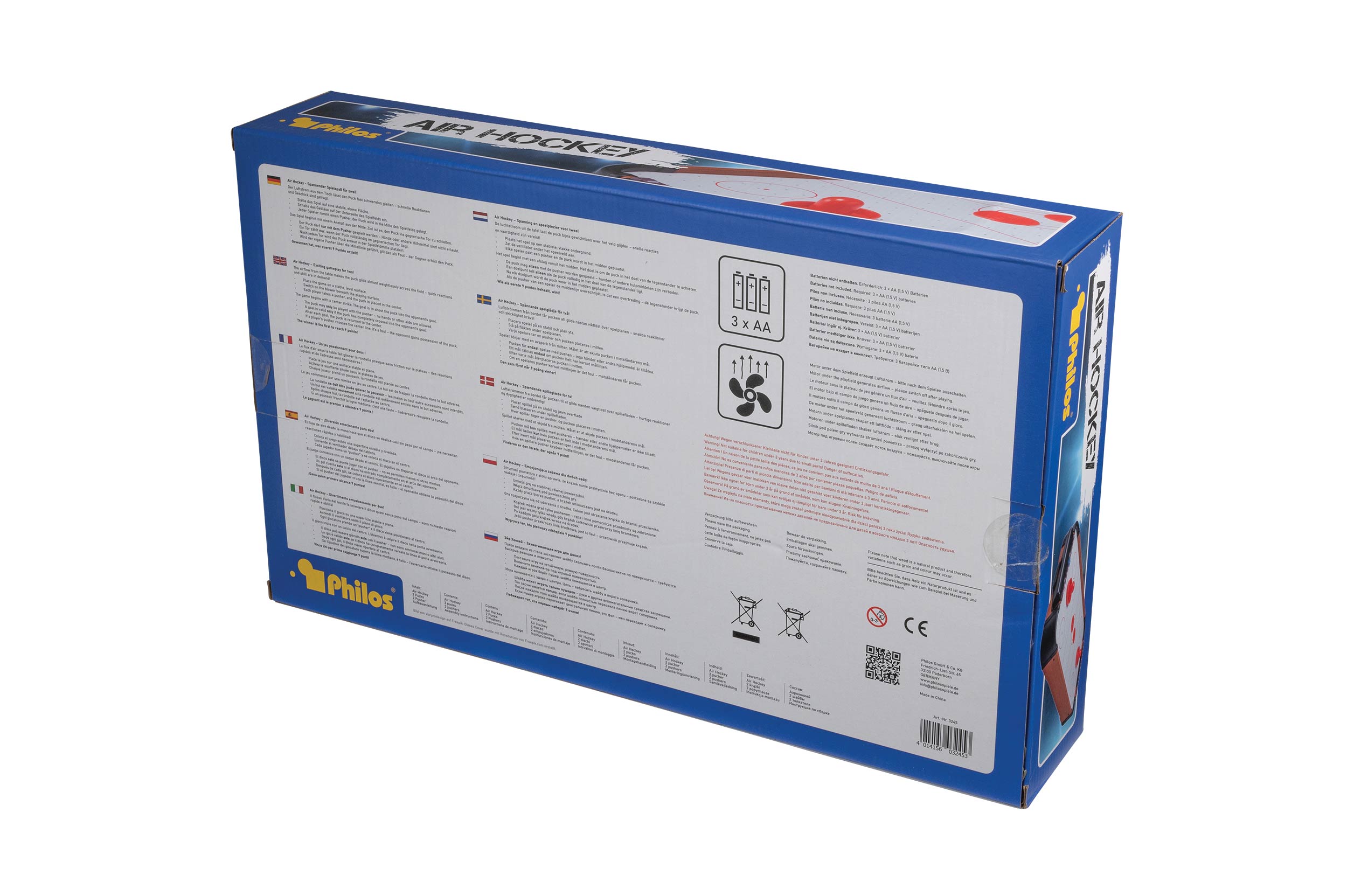 Air hockey, table game, with blower