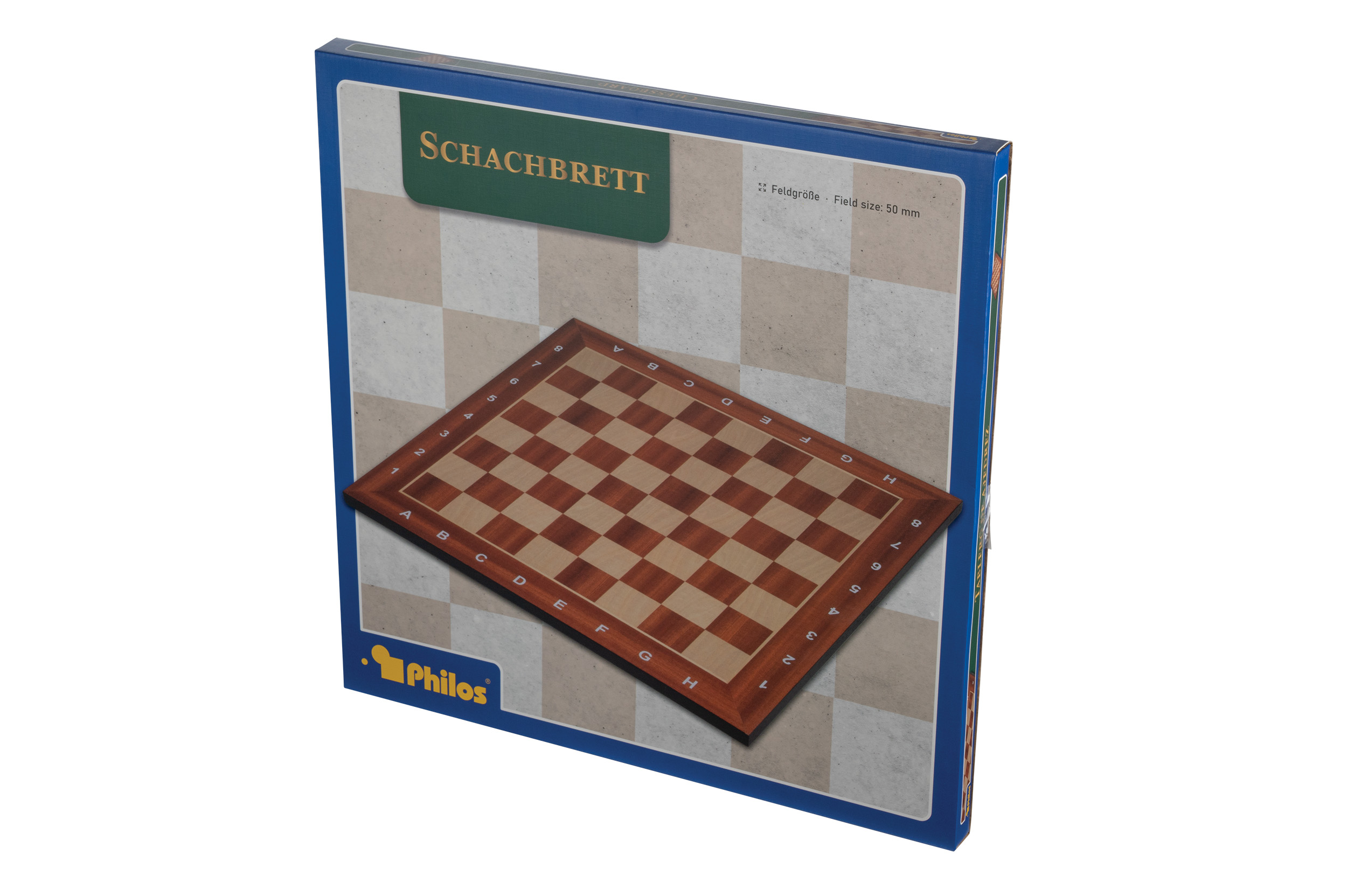 Chessboard Madrid, field 50 mm, with numbers and letters