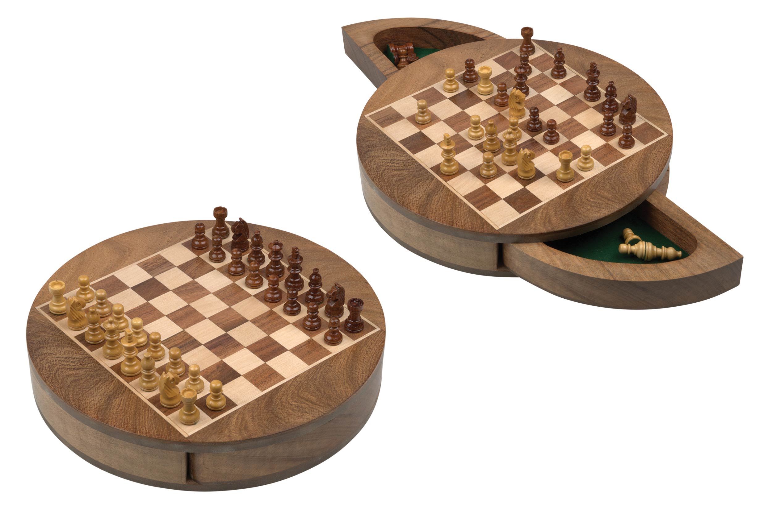 Chess Set, travel, rounded, field 19mm, magnetic
