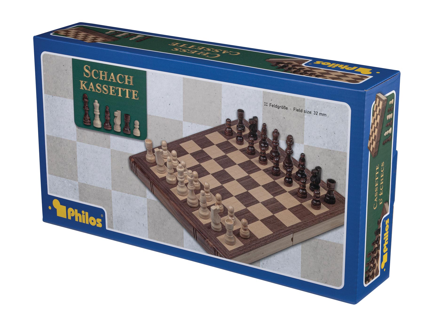 Chess cassette, field 32 mm, magnetic lock