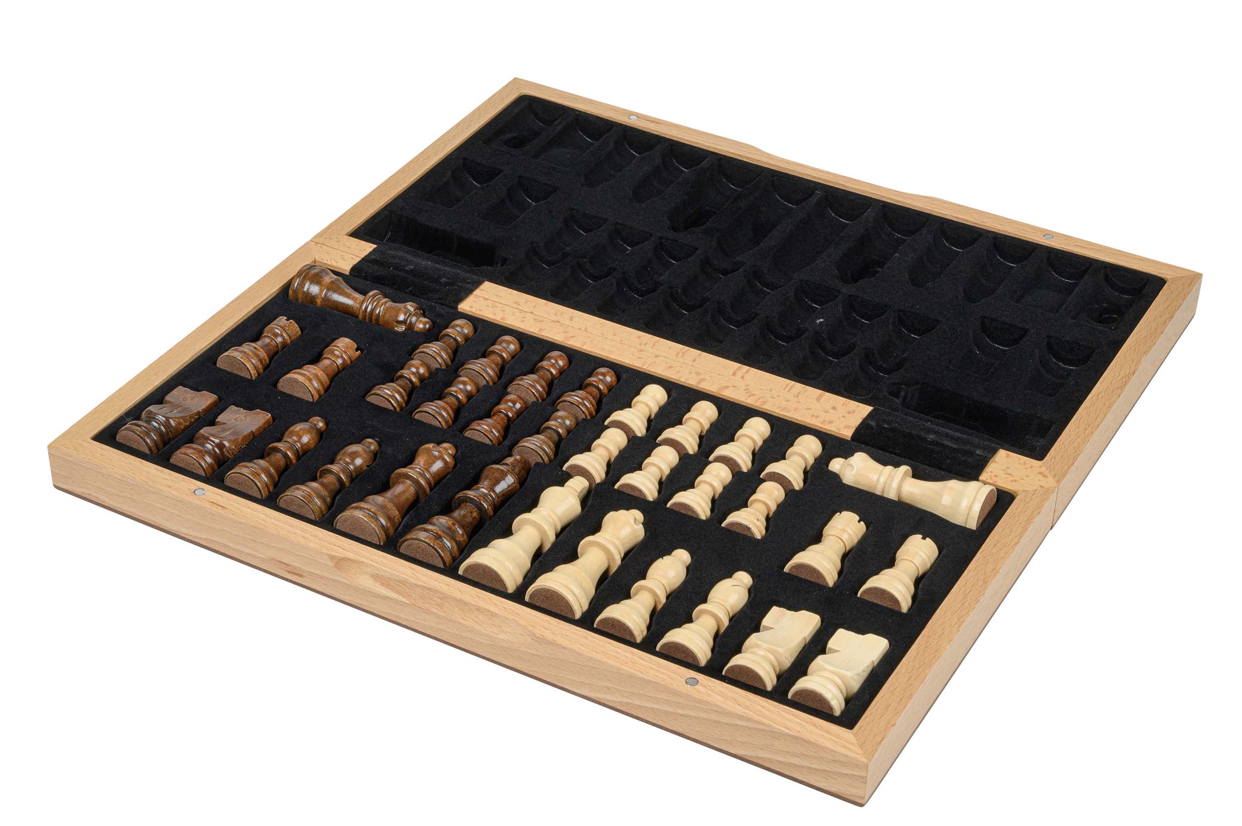 Chess cassette, field 40 mm, with additional pair of queens Chess cassette, field 40 mm, with additional pair of queens