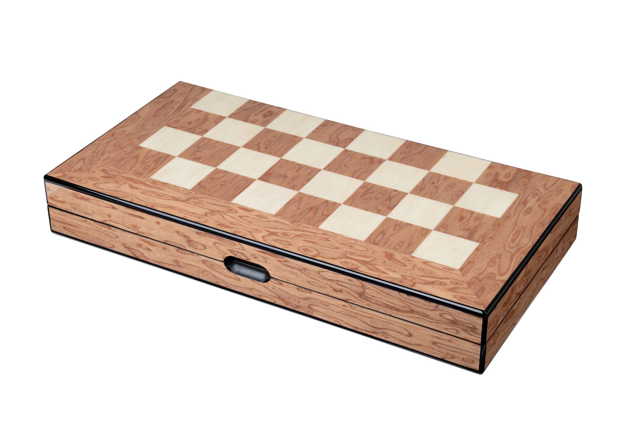 Chess Backgammon Checkers Set, field 40 mm, magnetic lock