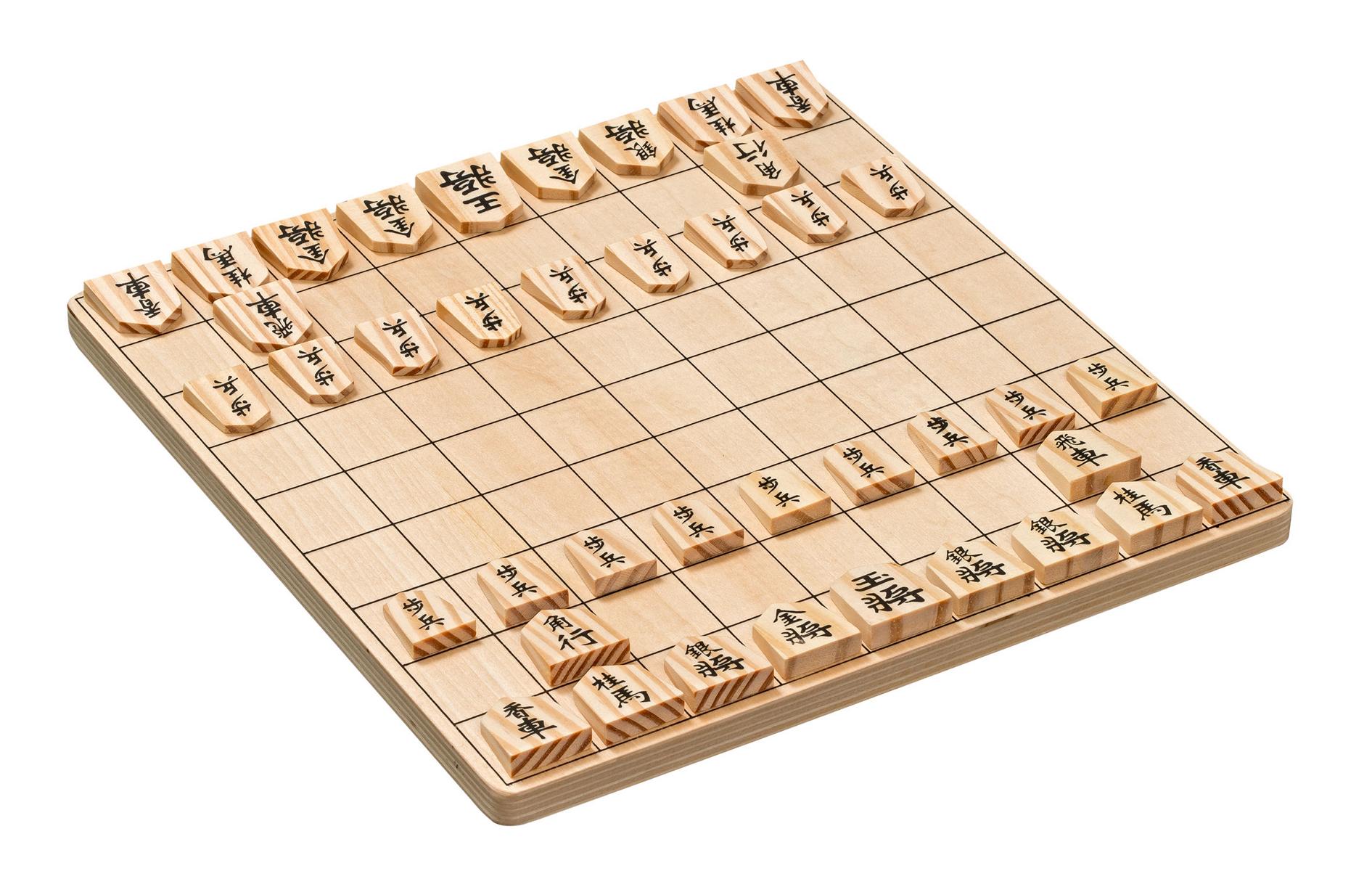 Japan Chess Shogi Wood Peaces 1900s Traditional Japanese Game 