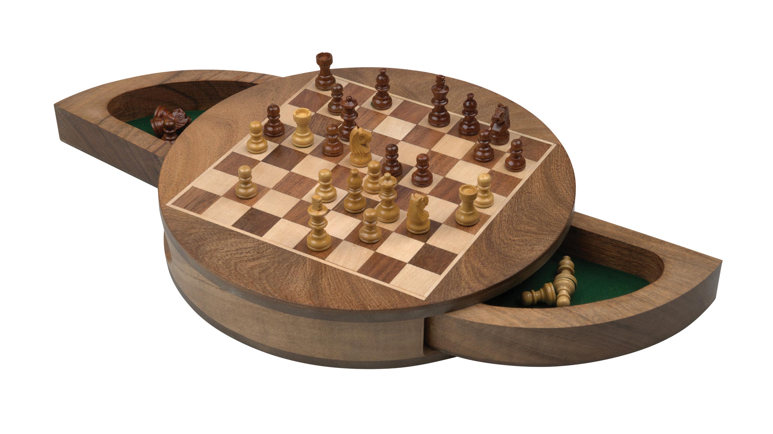 Chess Set, travel, rounded, field 19mm, magnetic
