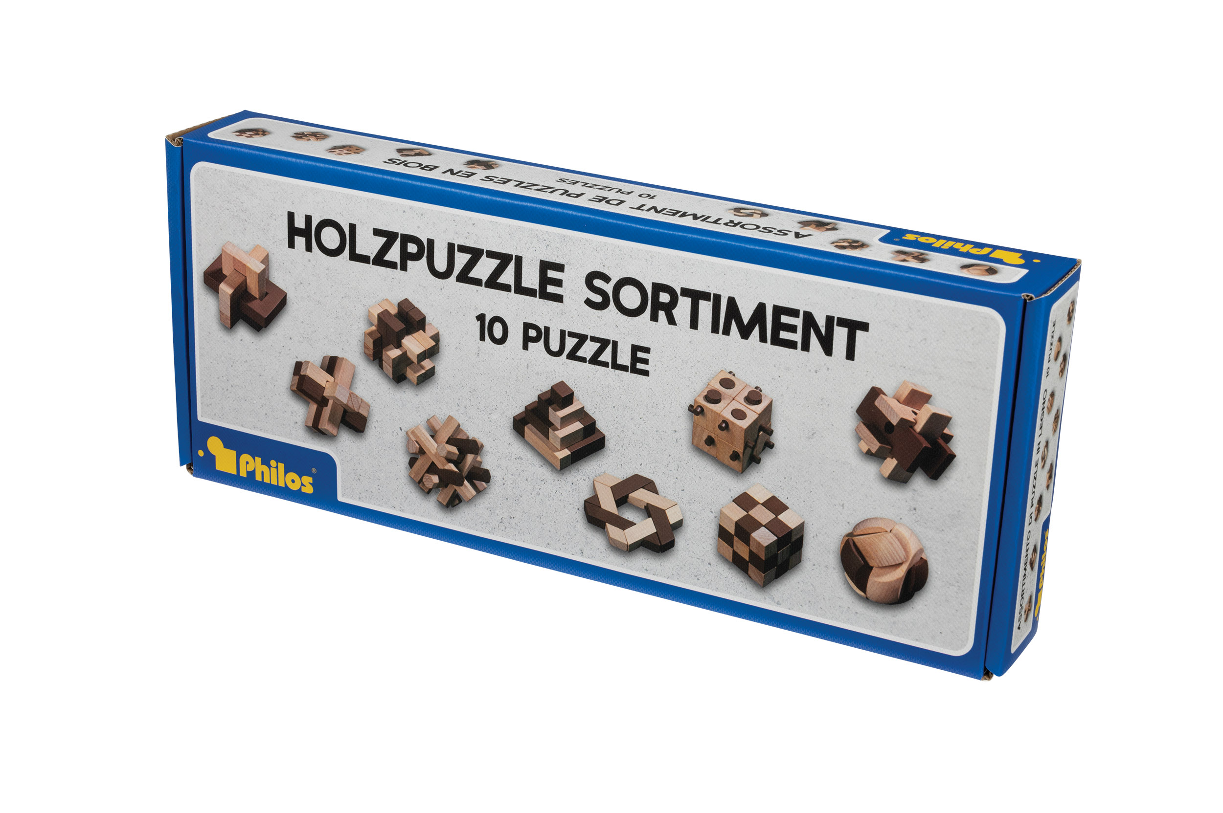 Wooden puzzle assortment, 10 Puzzles