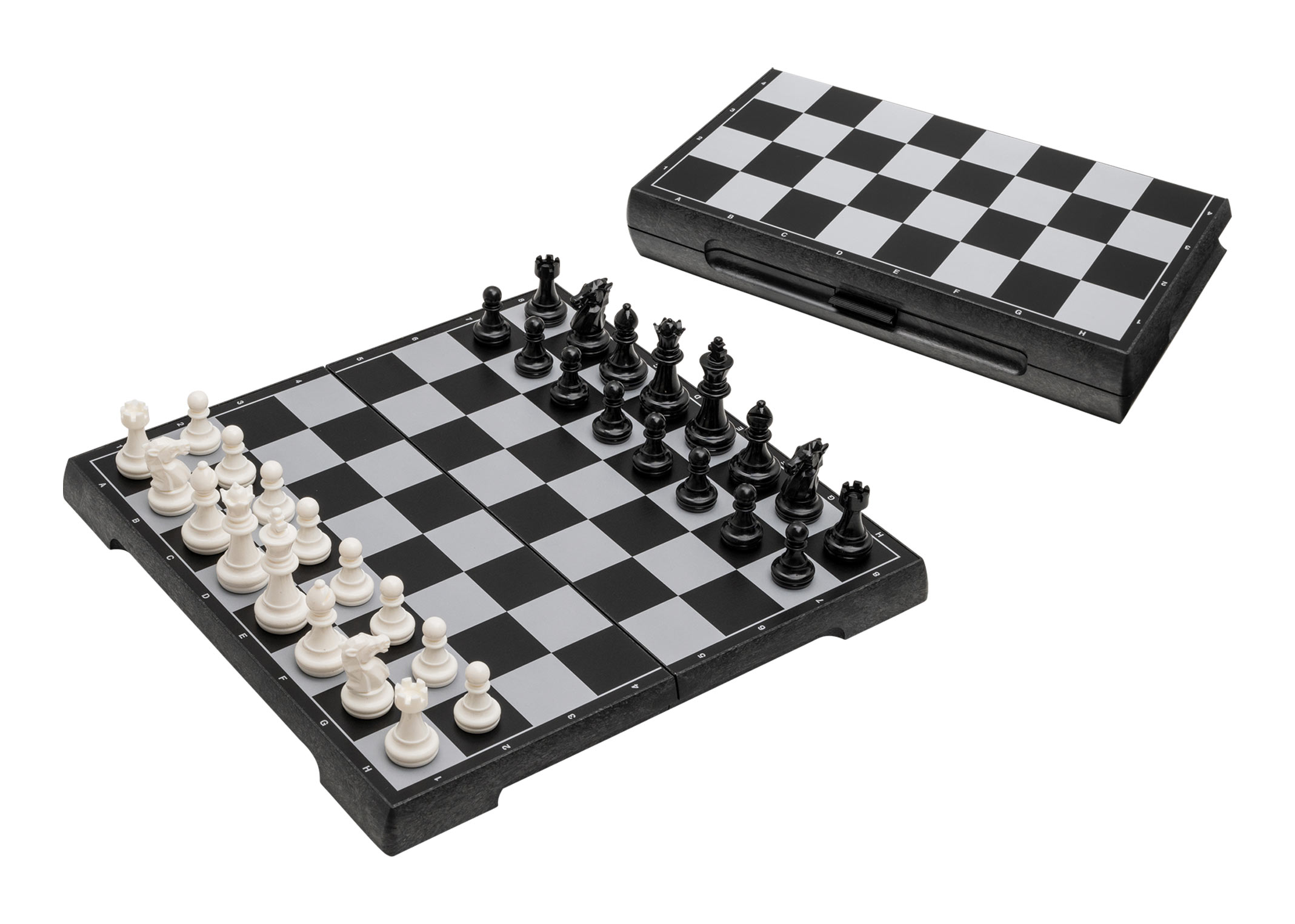 Chess cassette, plastic, field 28 mm, with numbers and letters, magnetic