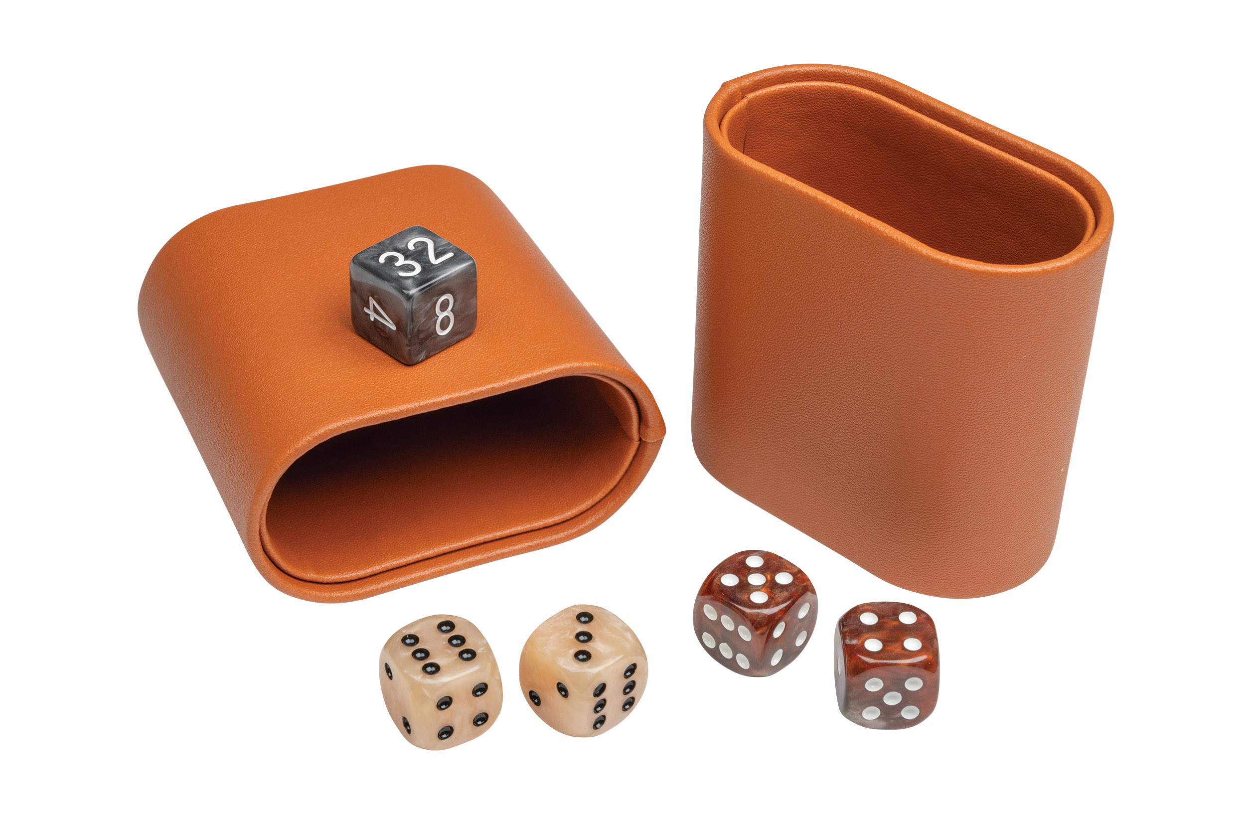 Backgammon brown, large, artificial leather