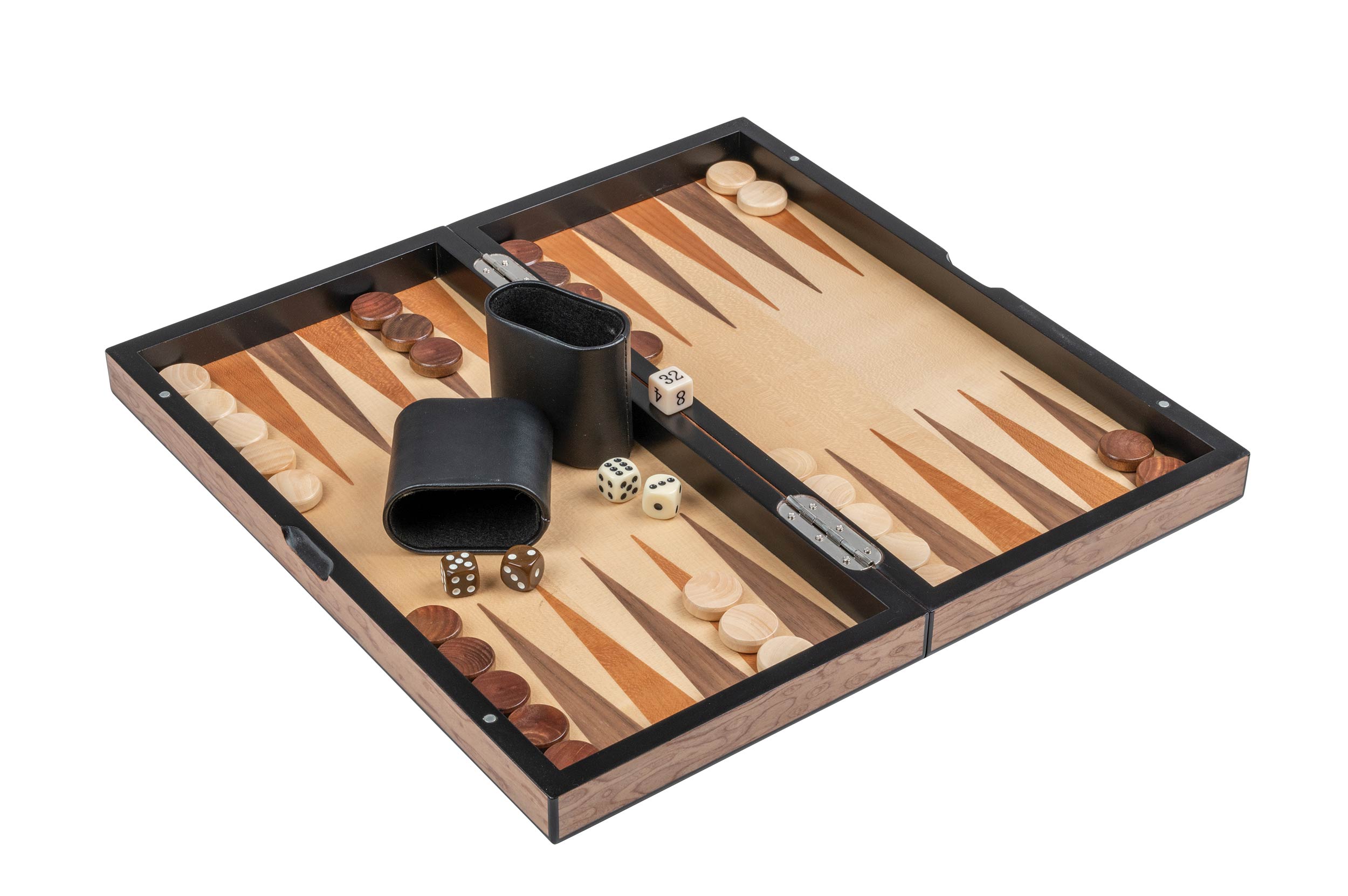 Chess Backgammon Checkers Set, field 40 mm, magnetic lock