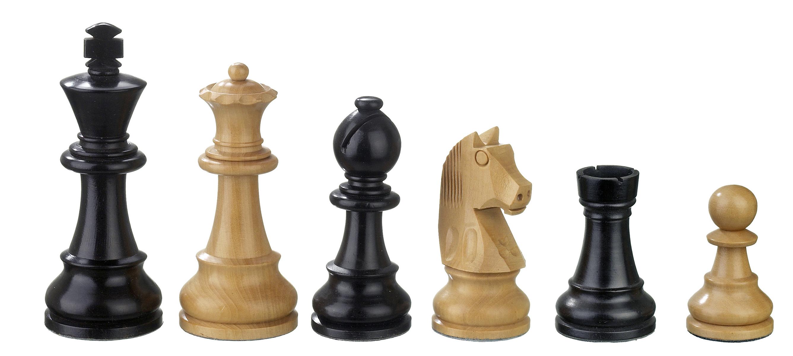 Chess pieces Ludwig XIV, king height 90 mm, in wooden box
