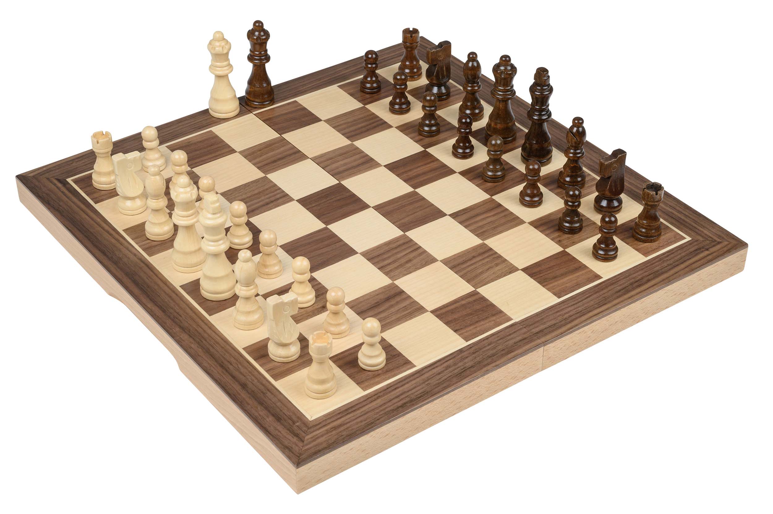 Chess cassette, field 40 mm, with additional pair of queens Chess cassette, field 40 mm, with additional pair of queens