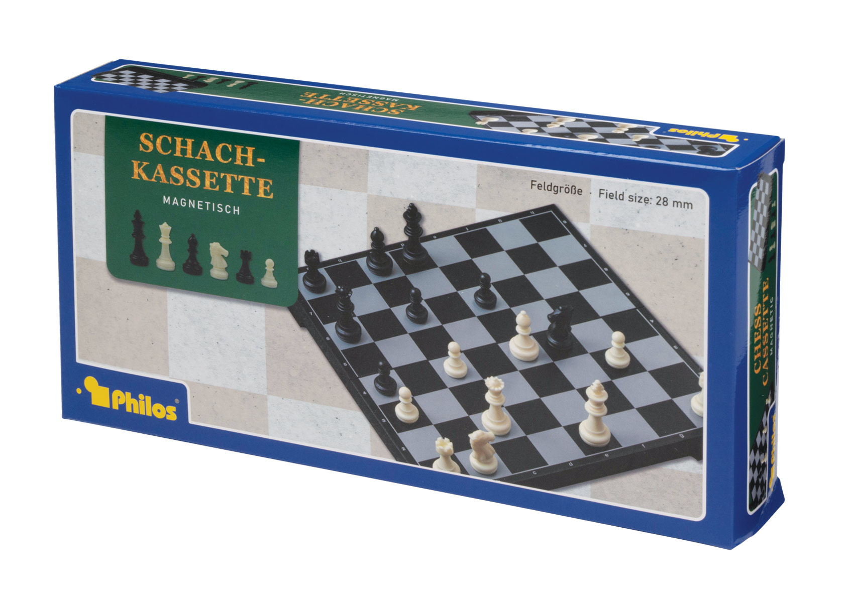 Chess cassette, plastic, field 28 mm, with numbers and letters, magnetic