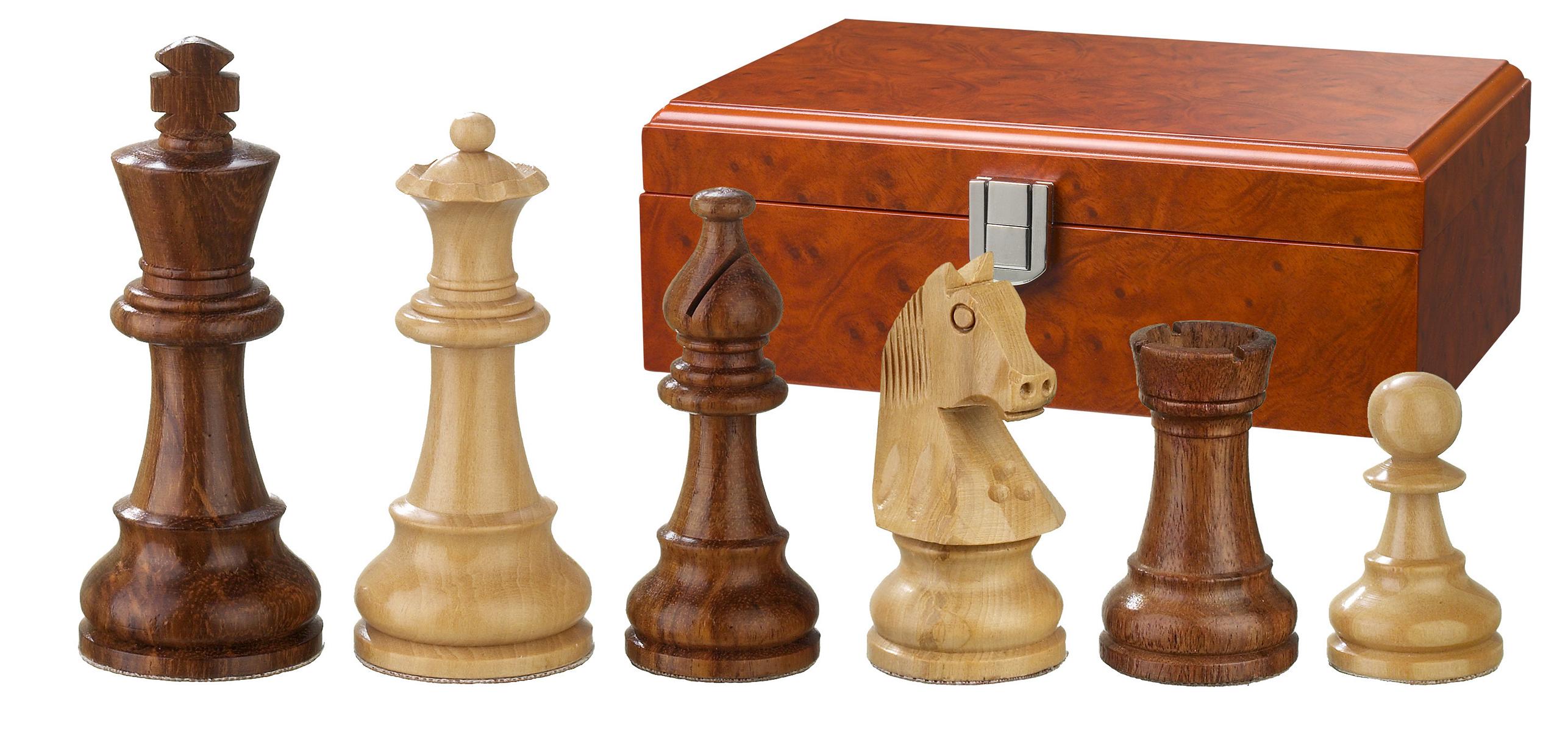 Chess pieces Sigismund, king height 95 mm, in wooden box