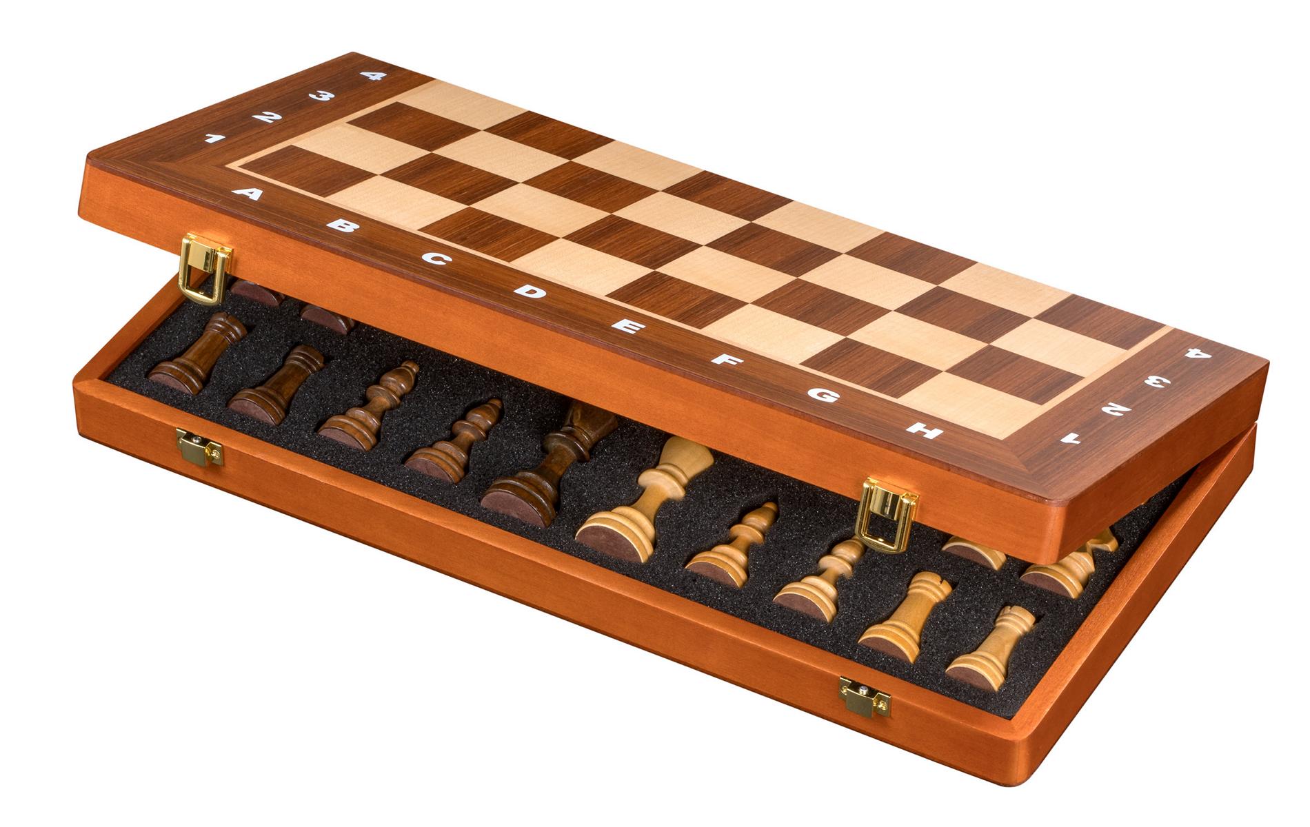 Chess cassette DE Luxe, field 40 mm, with numbers and letters
