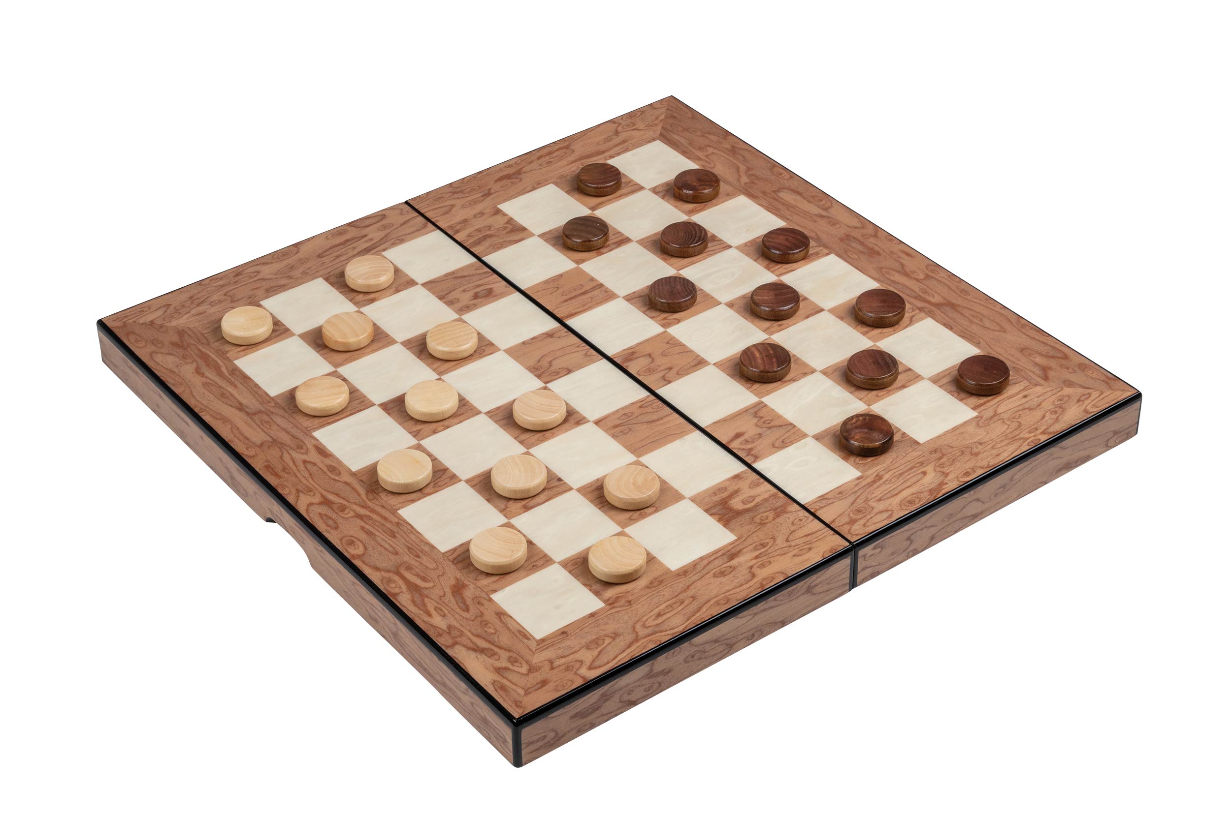 Chess Backgammon Checkers Set, field 40 mm, magnetic lock