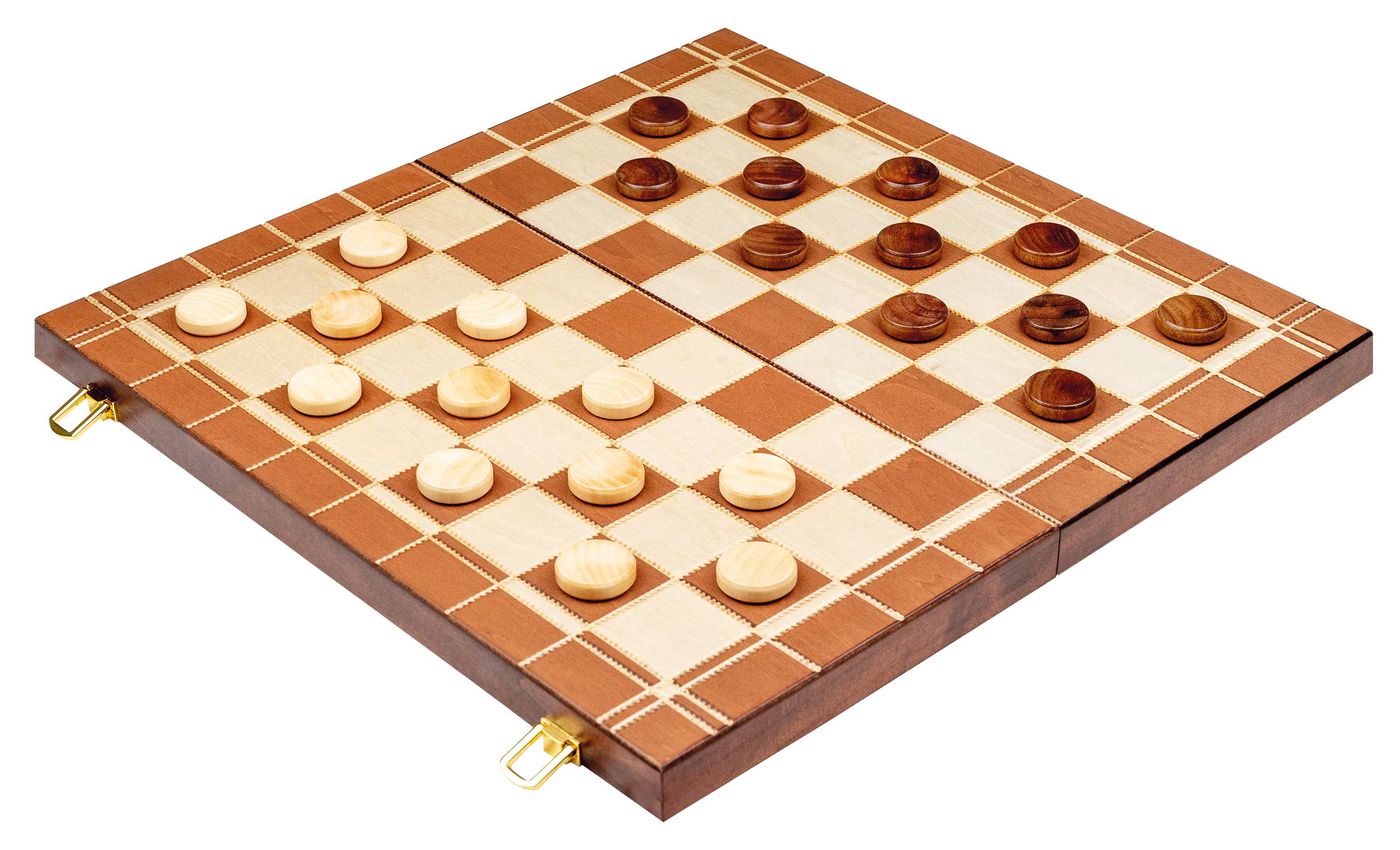 Chess Backgammon Checkers Set, field 45 mm