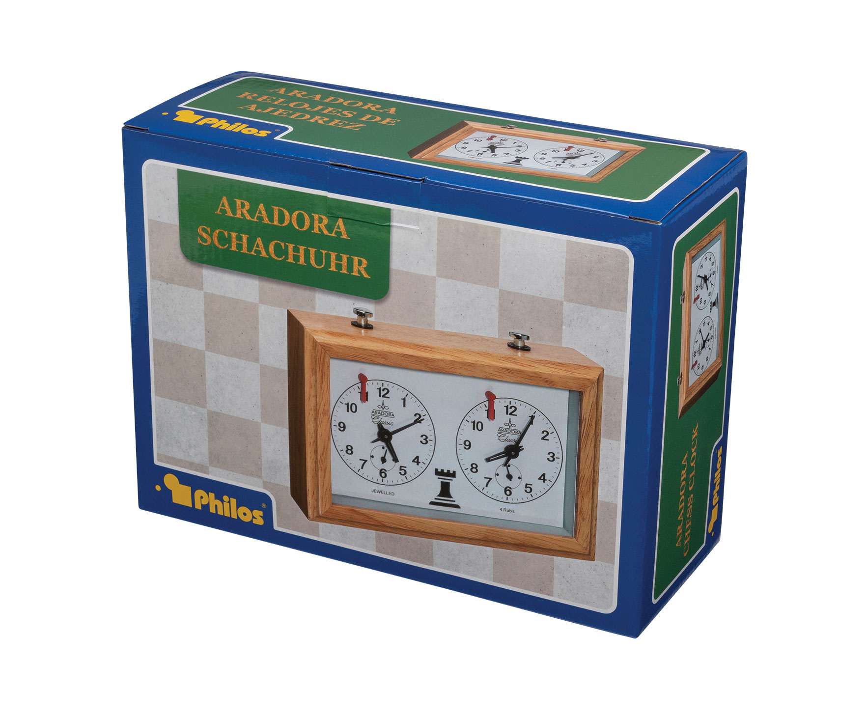 Chess Clock Aradora, mechanical, wooden housing