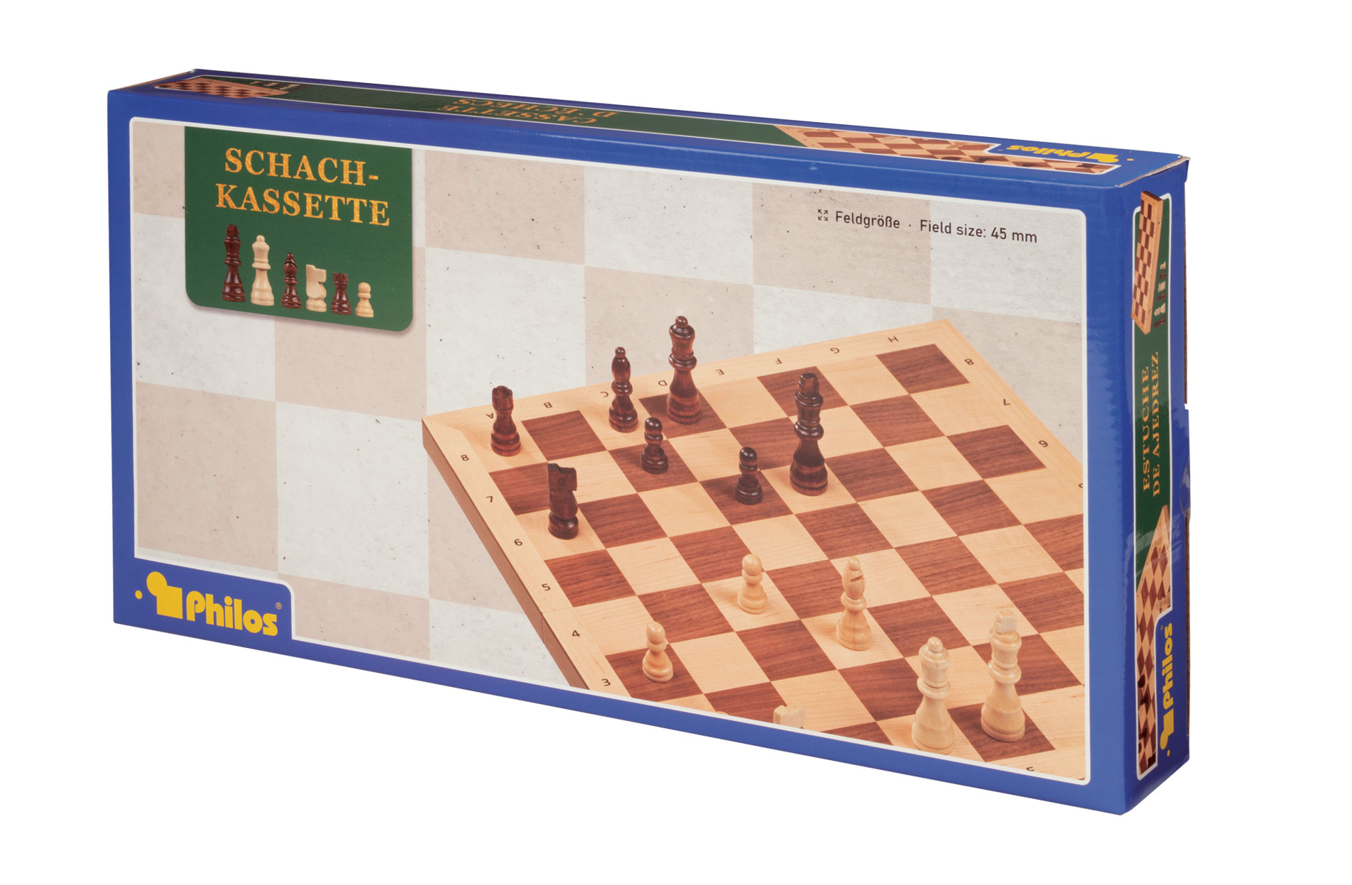 Chess cassette, field 45 mm, with numbers and letters