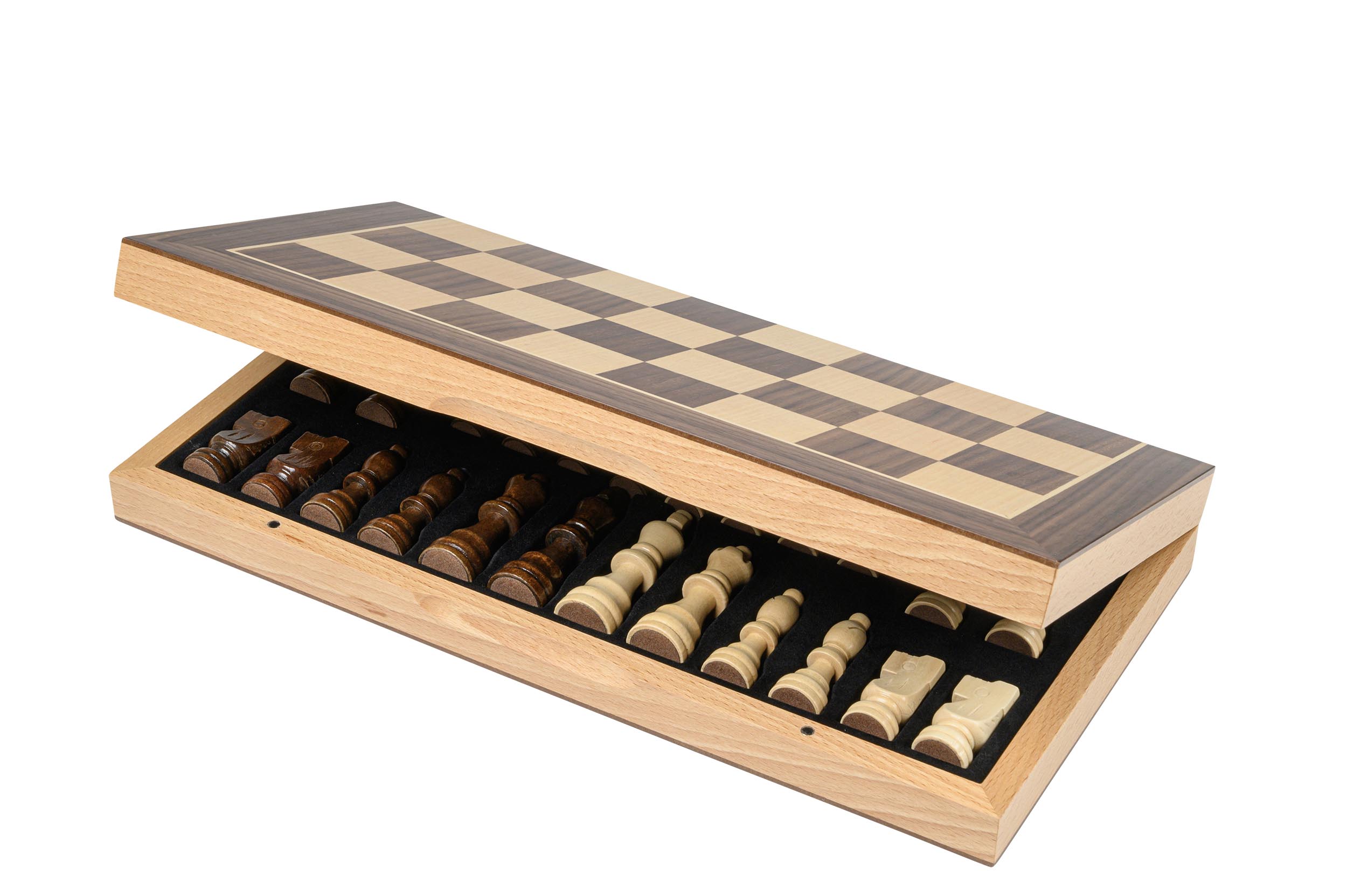 Chess cassette, field 40 mm, with additional pair of queens Chess cassette, field 40 mm, with additional pair of queens