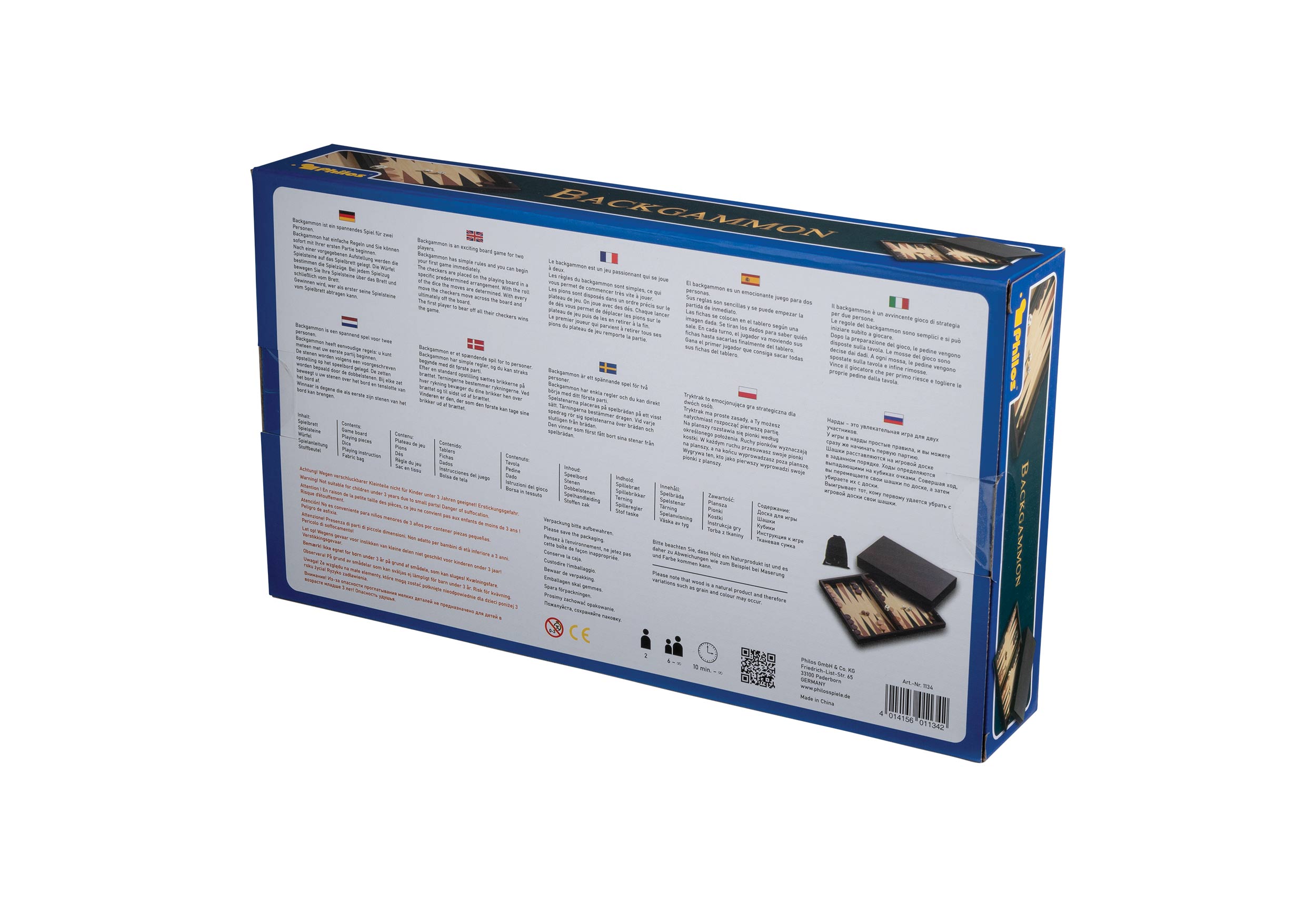 Backgammon Melos, medium, magnetic lock