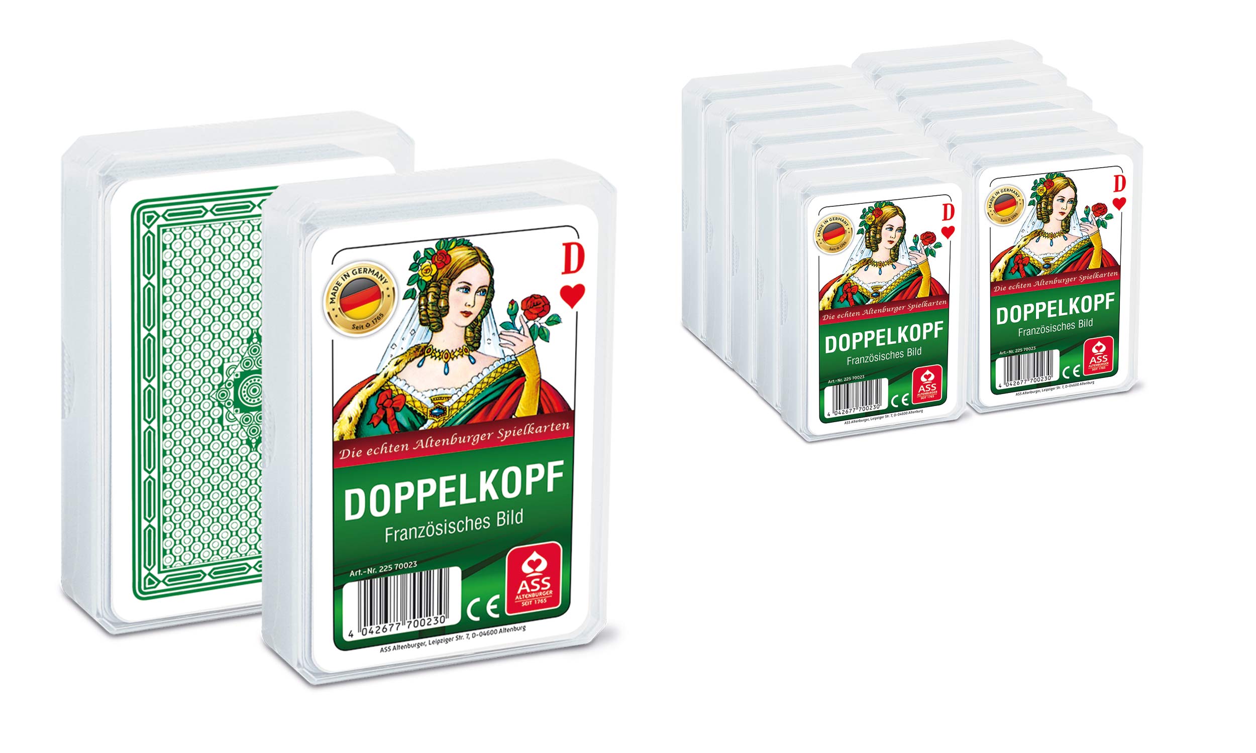 ASS, Doppelkopf, french image, in plastic case, pack of 10