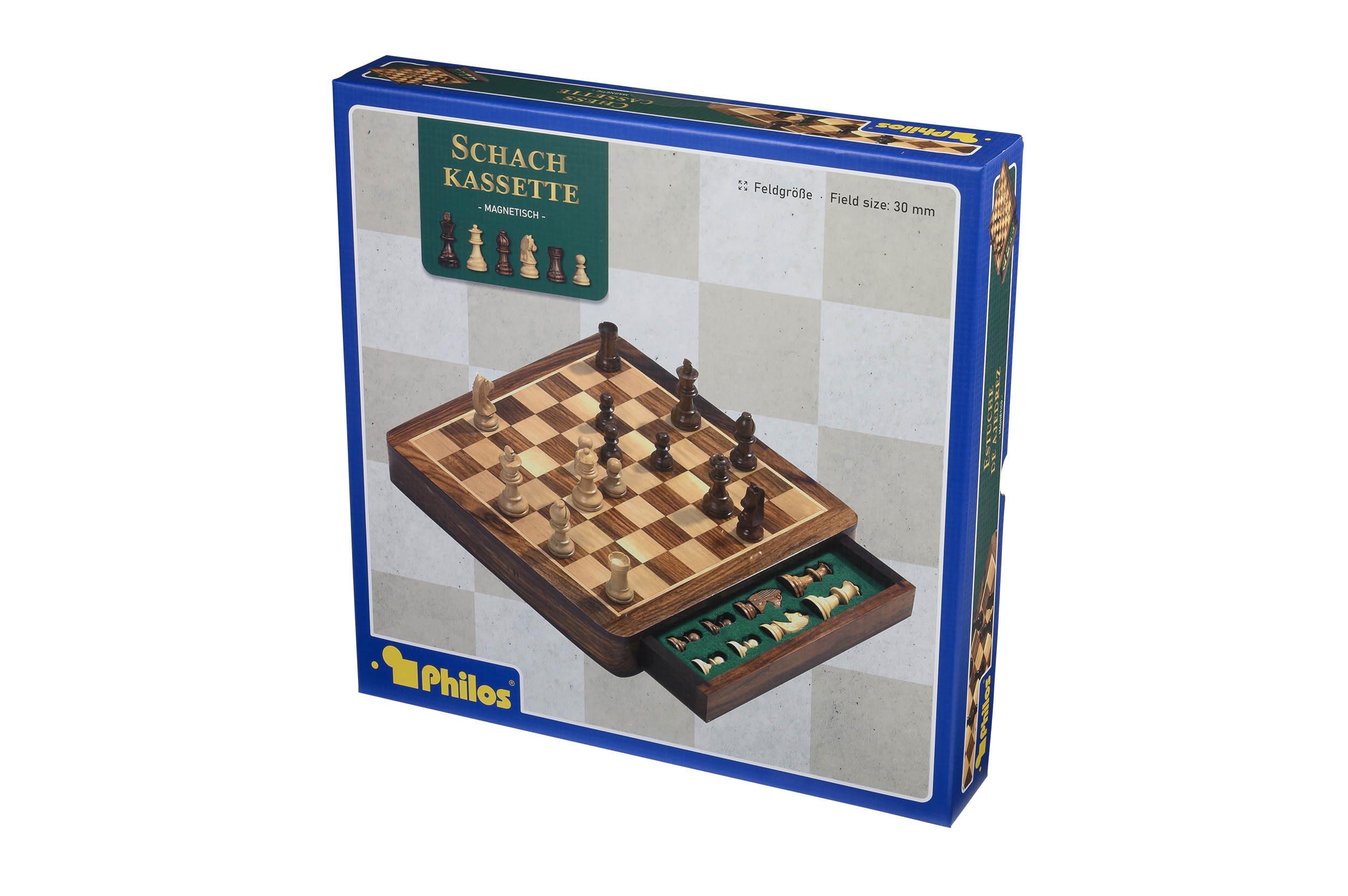 Chess cassette Excklusive, field 30 mm. magnetic Chess cassette Excklusive, field 30 mm. magnetic