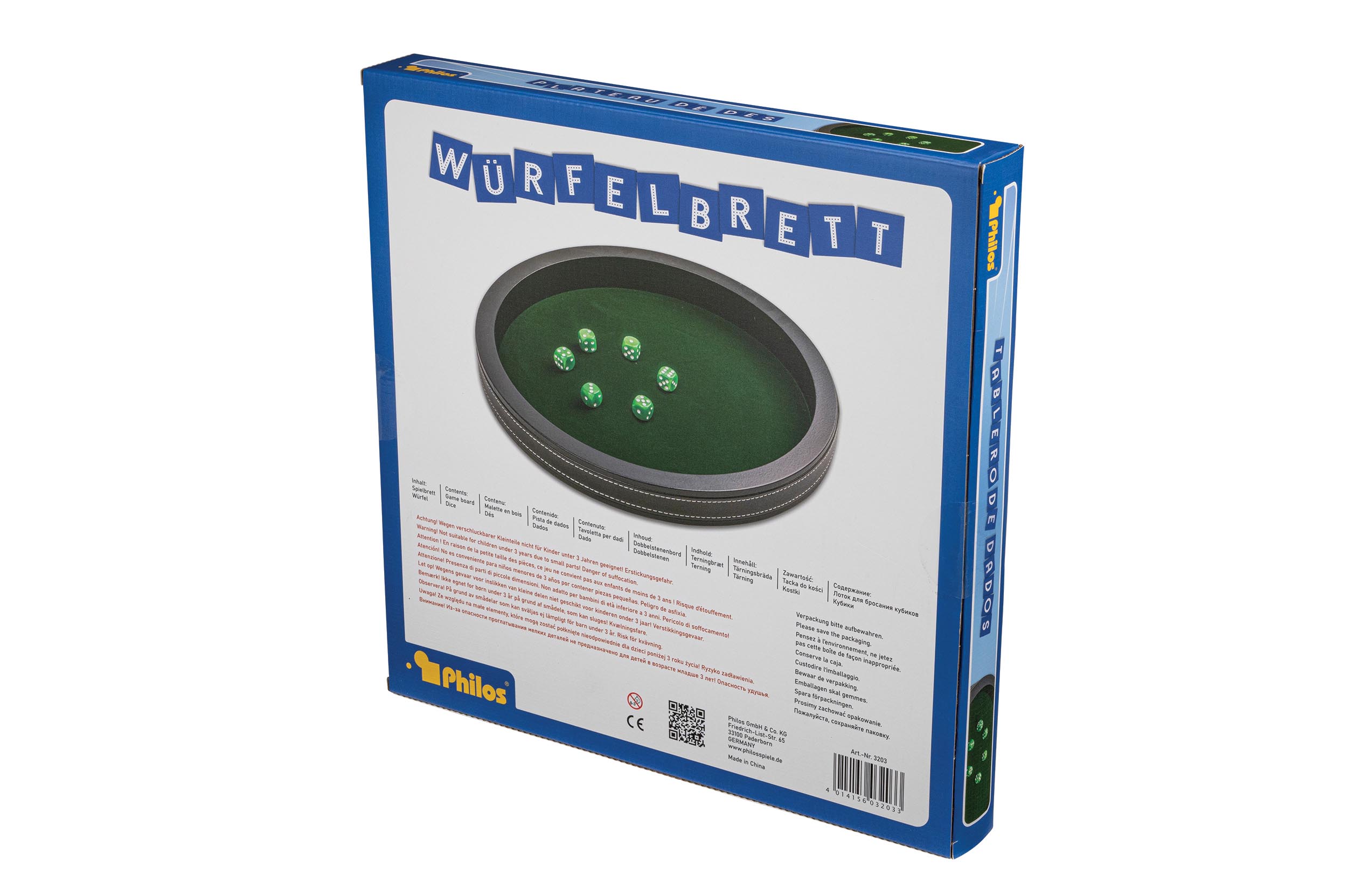 Dice Tray, large, imitation leather, 350 mm