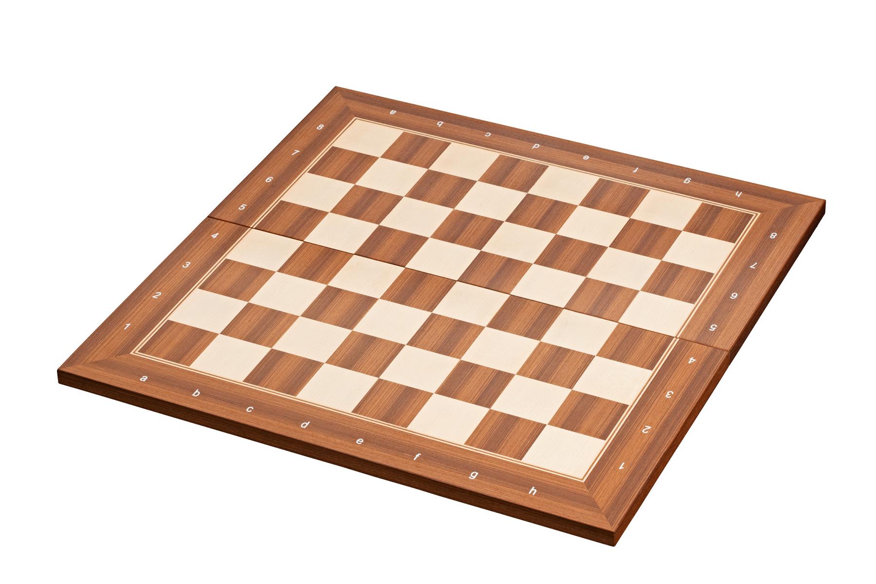 Chessboard London, foldable, field 50 mm, with numbers and letters