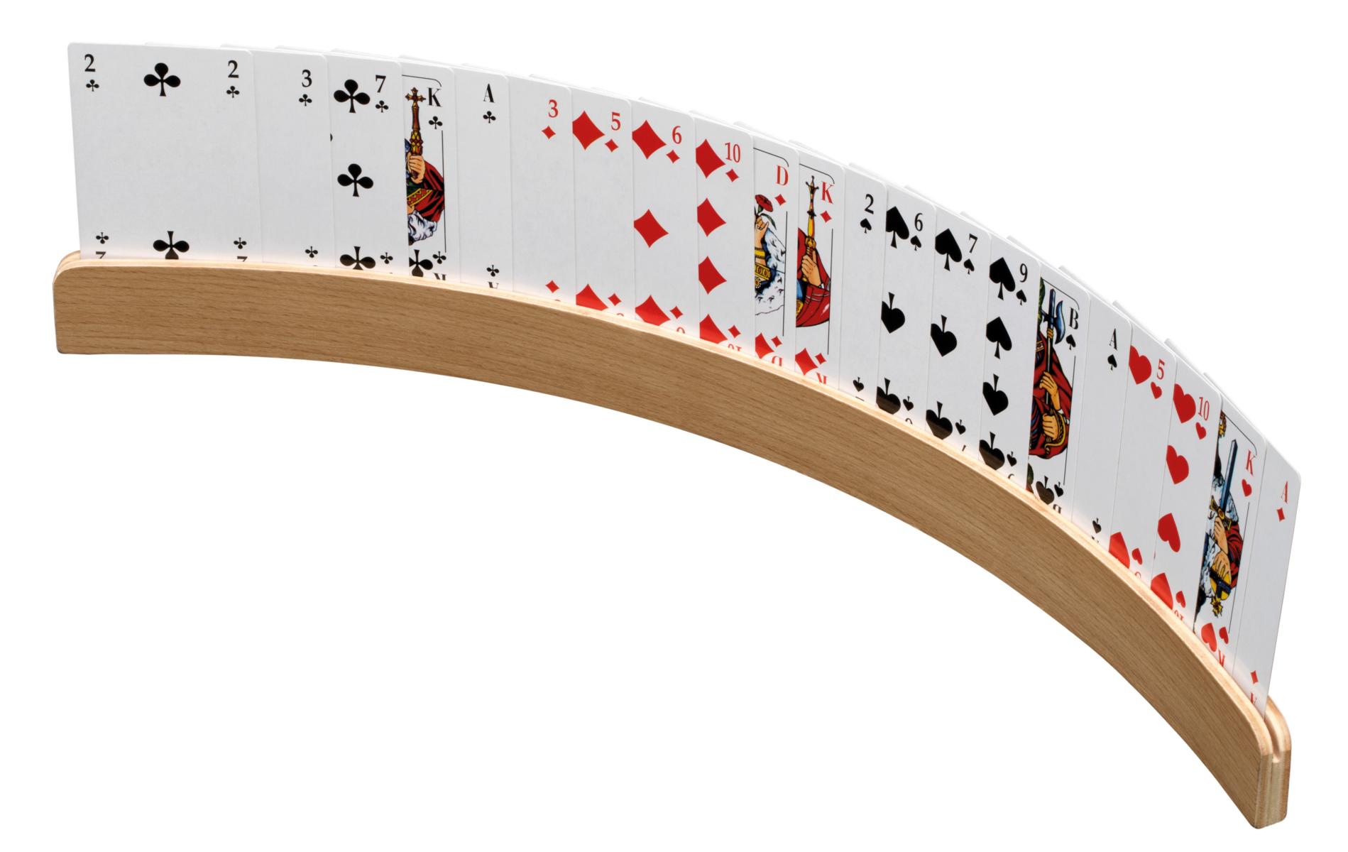 Spielkartenhalter, aus Holz, ohne Spielkarten, 50 cm