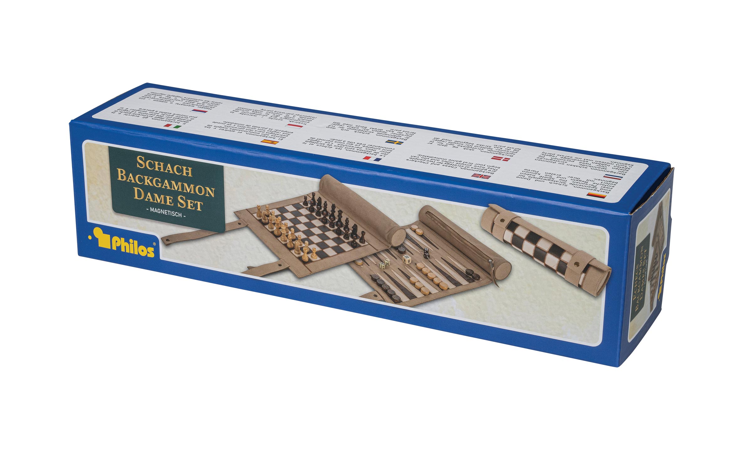 Chess Backgammon Checkers Set, travel, imitation leather, field 28 mm, magnetic