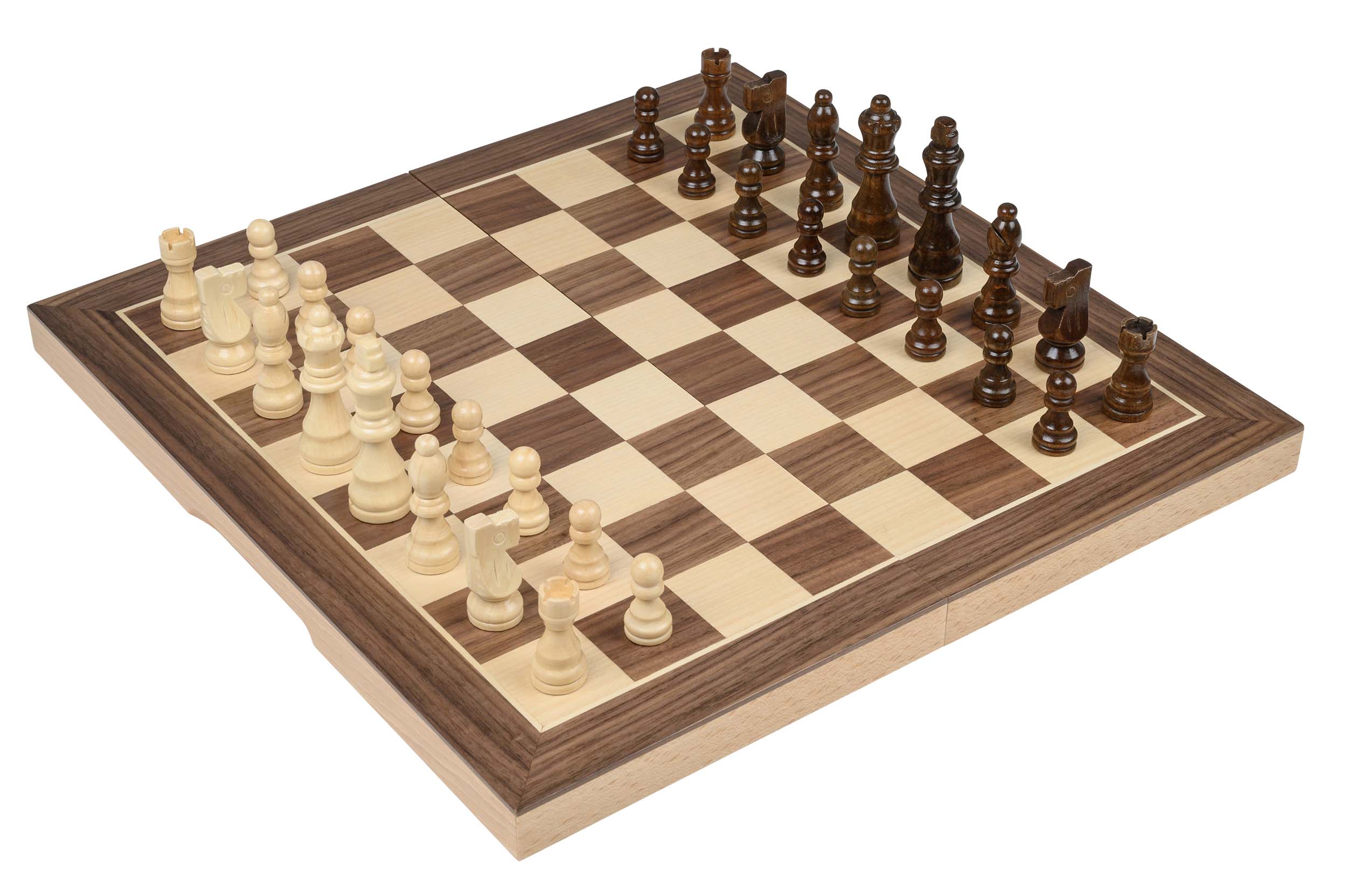 Chess cassette, field 40 mm, with additional pair of queens Chess cassette, field 40 mm, with additional pair of queens