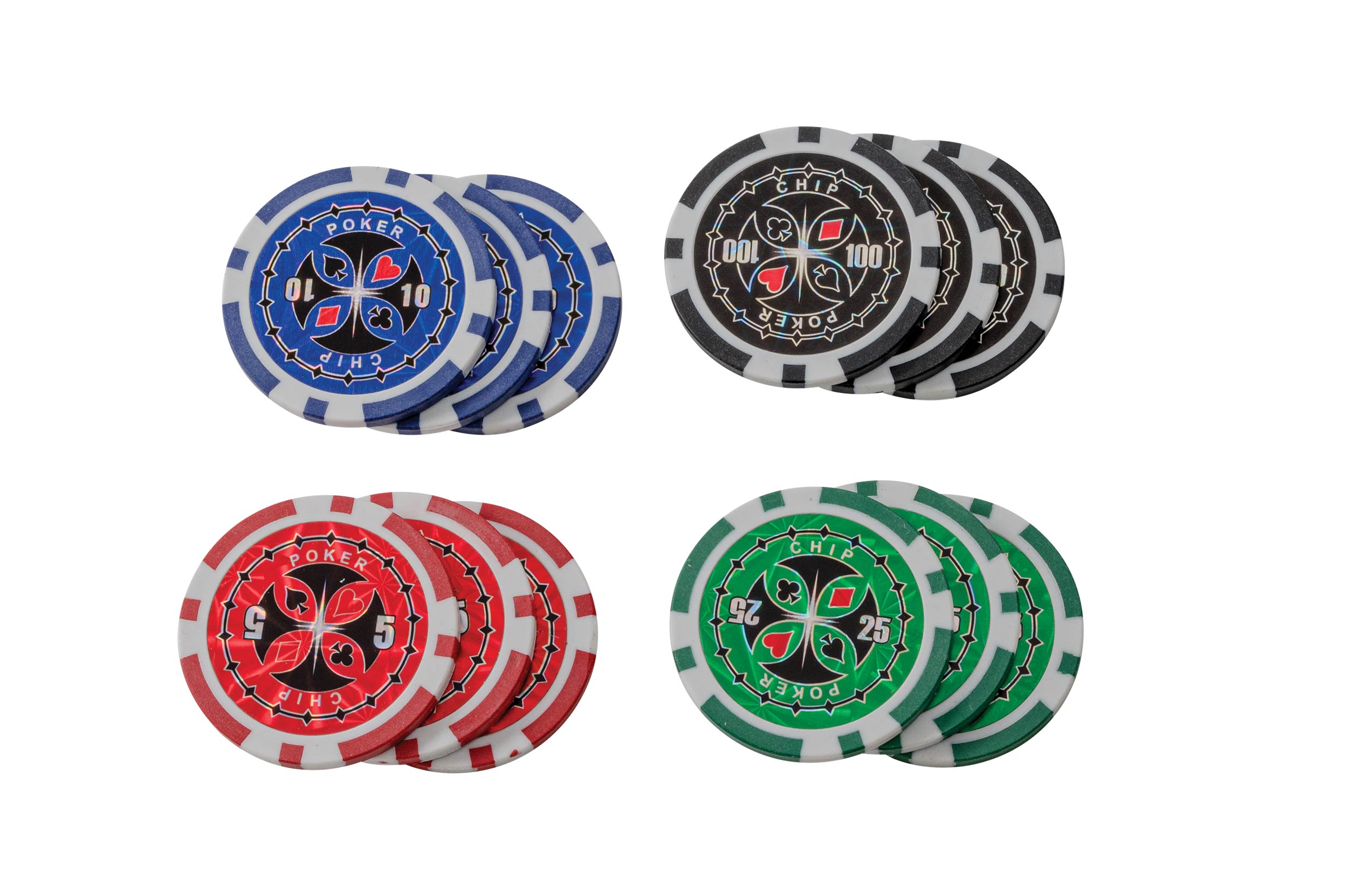 Poker case, 100 poker chips in aluminum case