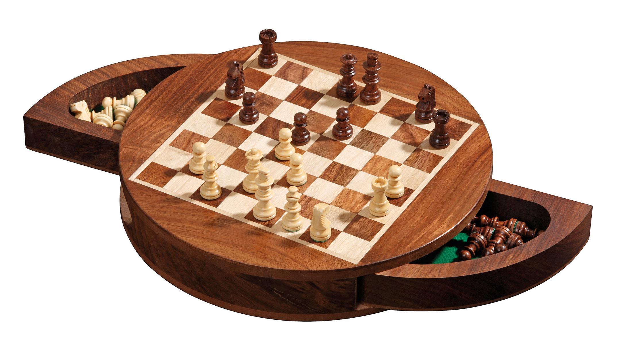 Chess Set, travel, rounded, field 19mm, magnetic