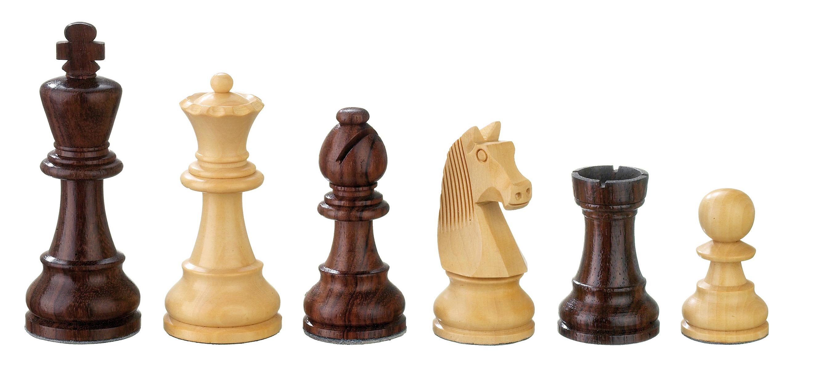 Chess pieces Barbarossa, king height 65 mm, in set-up box