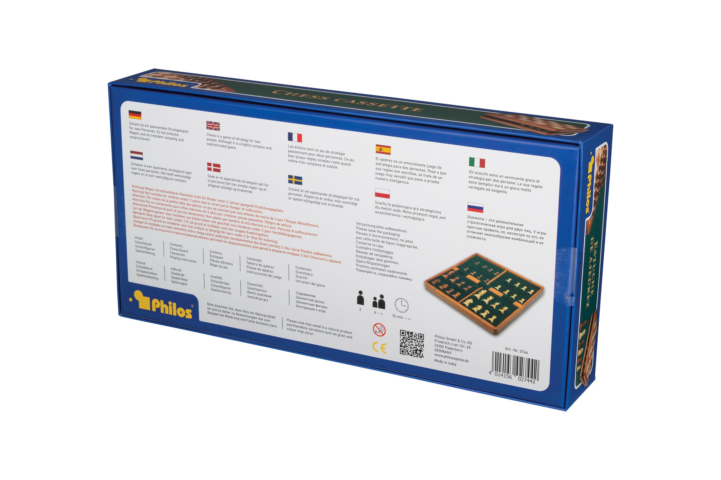 Chess cassette, field 38 mm